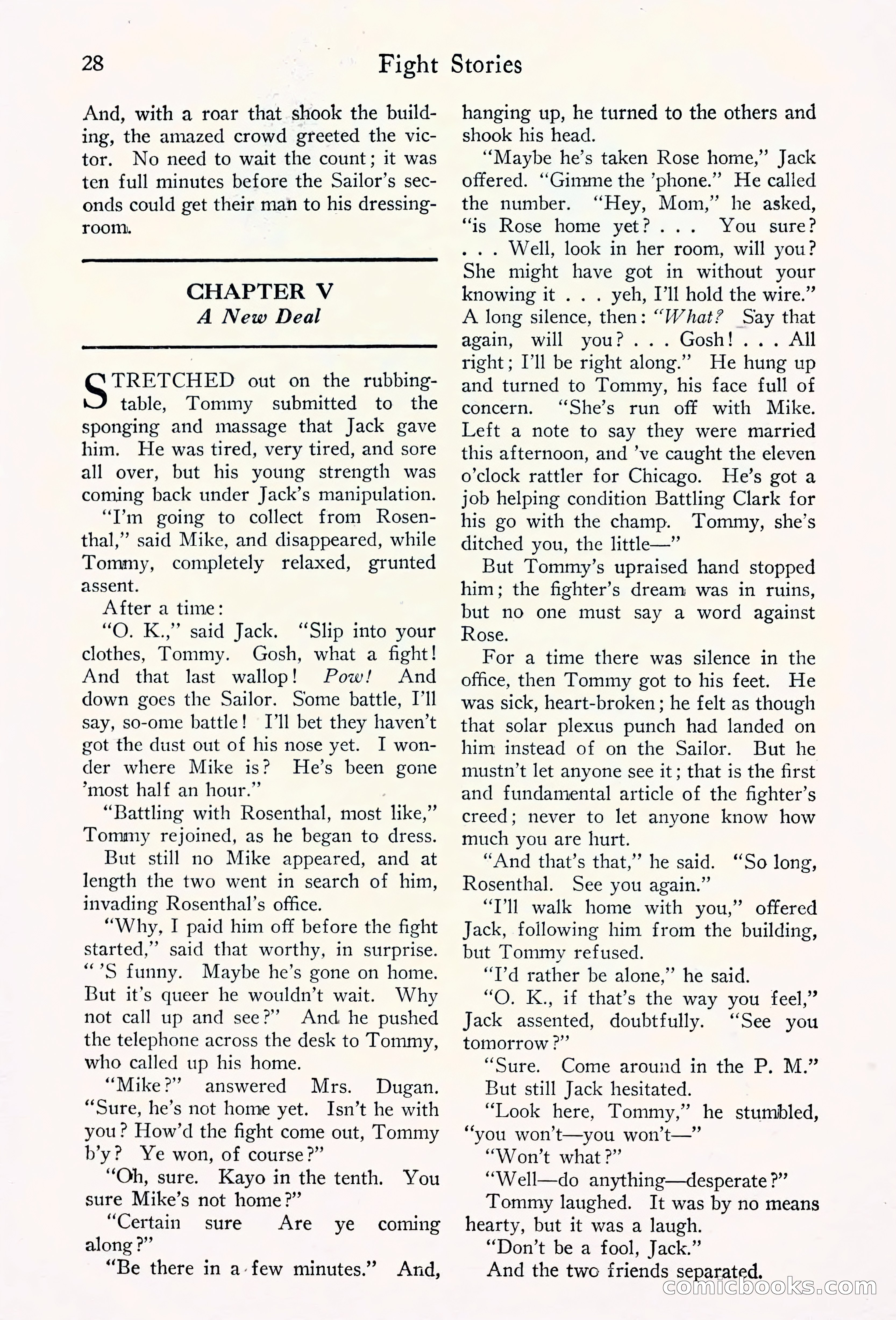 Fight Stories, September 1930 — page 30 of 133