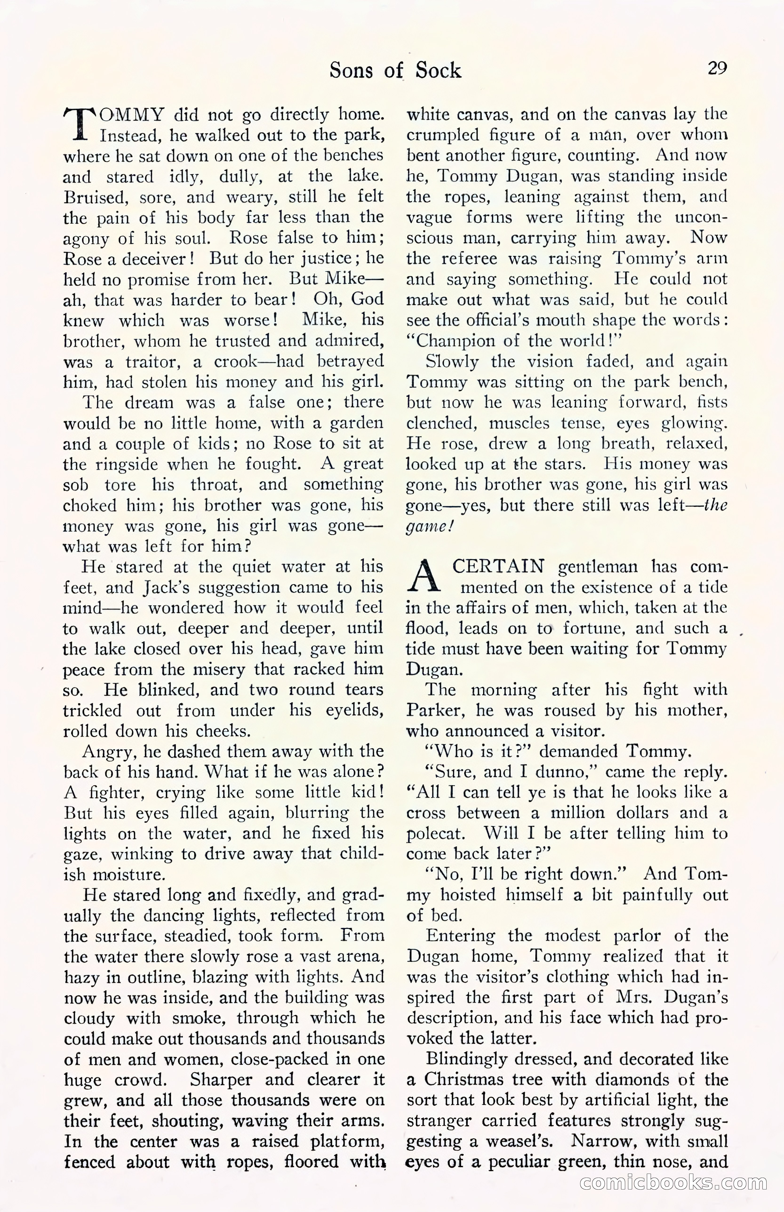 Fight Stories, September 1930 — page 31 of 133