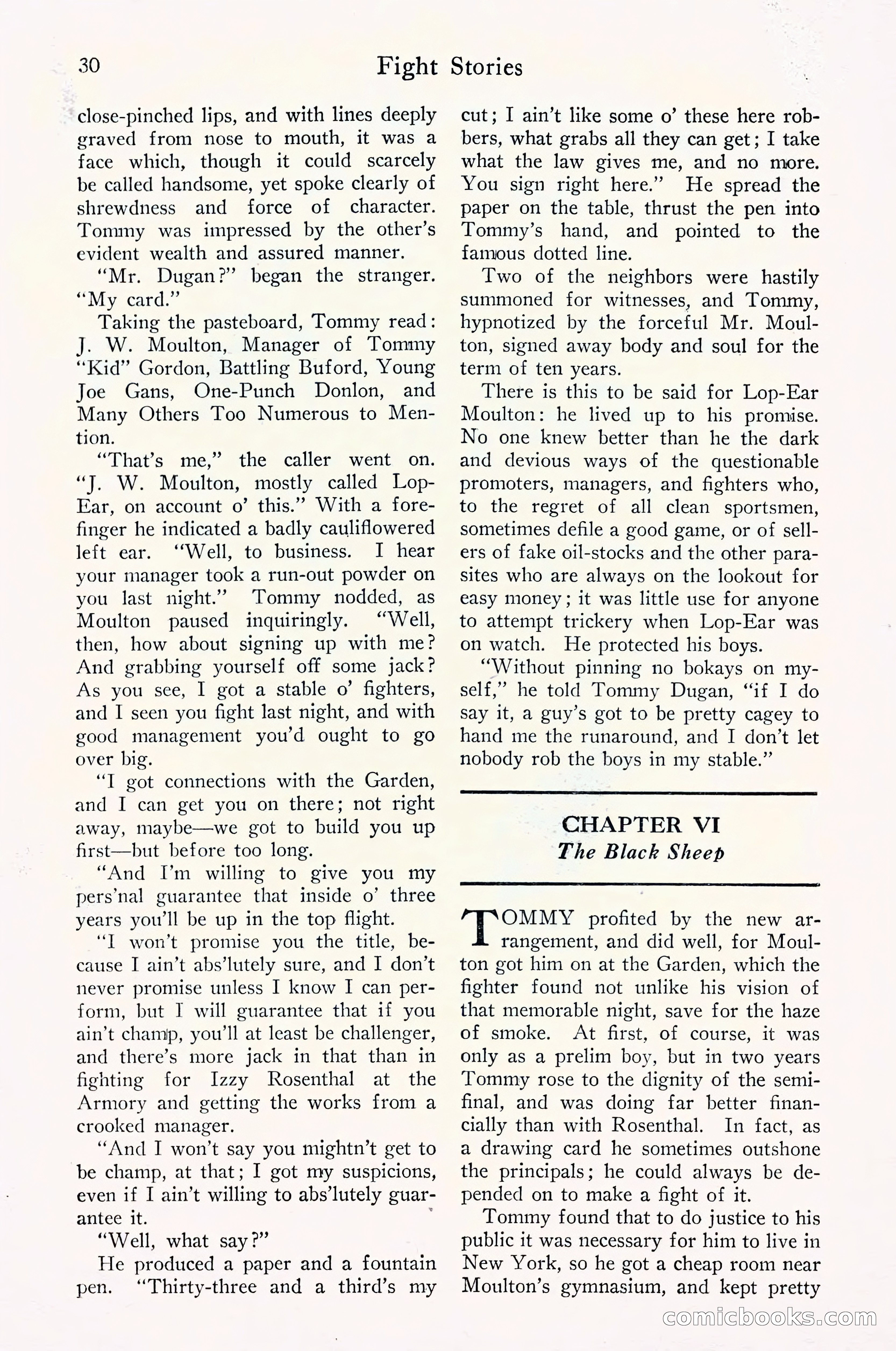 Fight Stories, September 1930 — page 32 of 133
