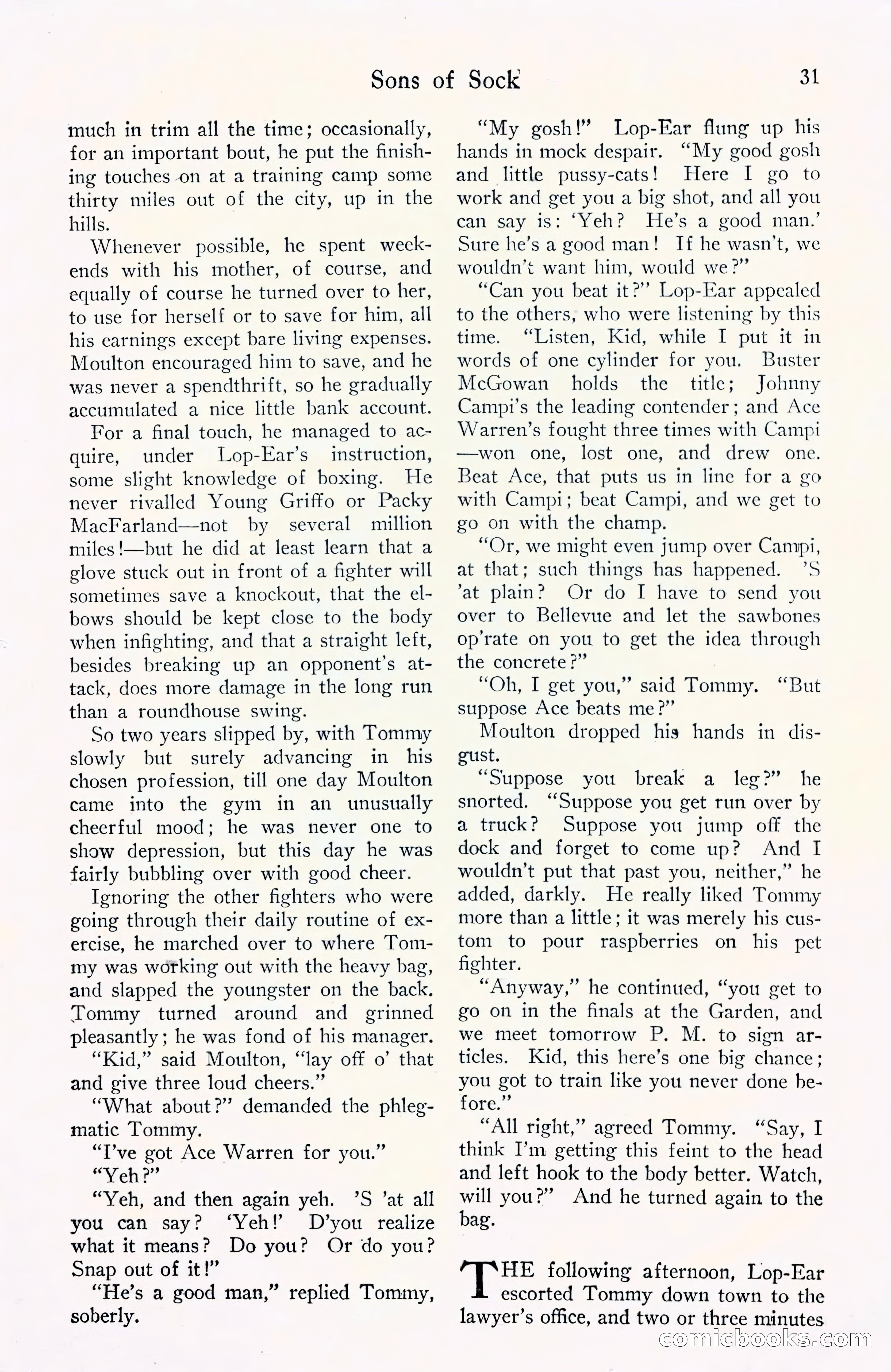 Fight Stories, September 1930 — page 33 of 133