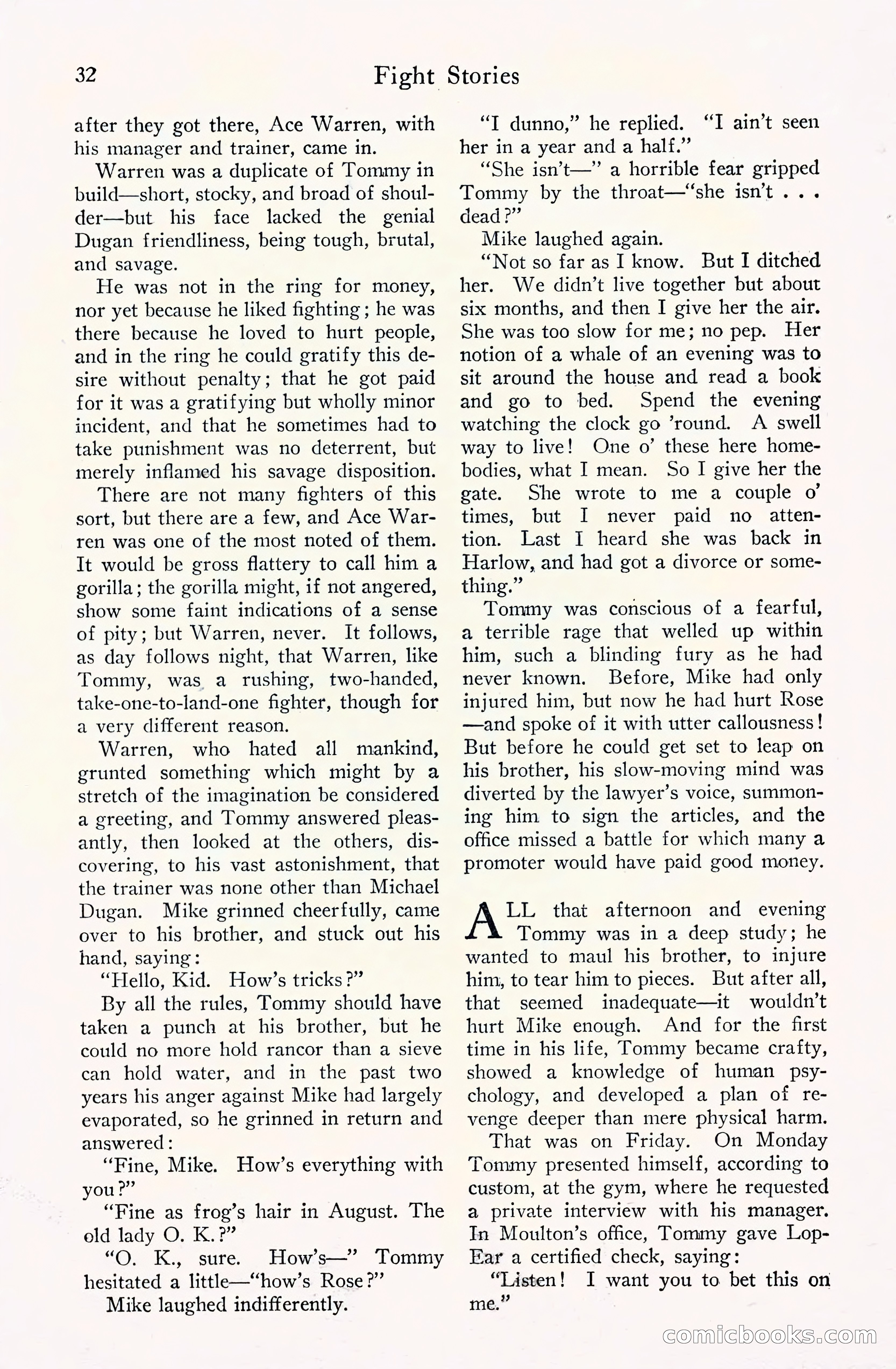 Fight Stories, September 1930 — page 34 of 133
