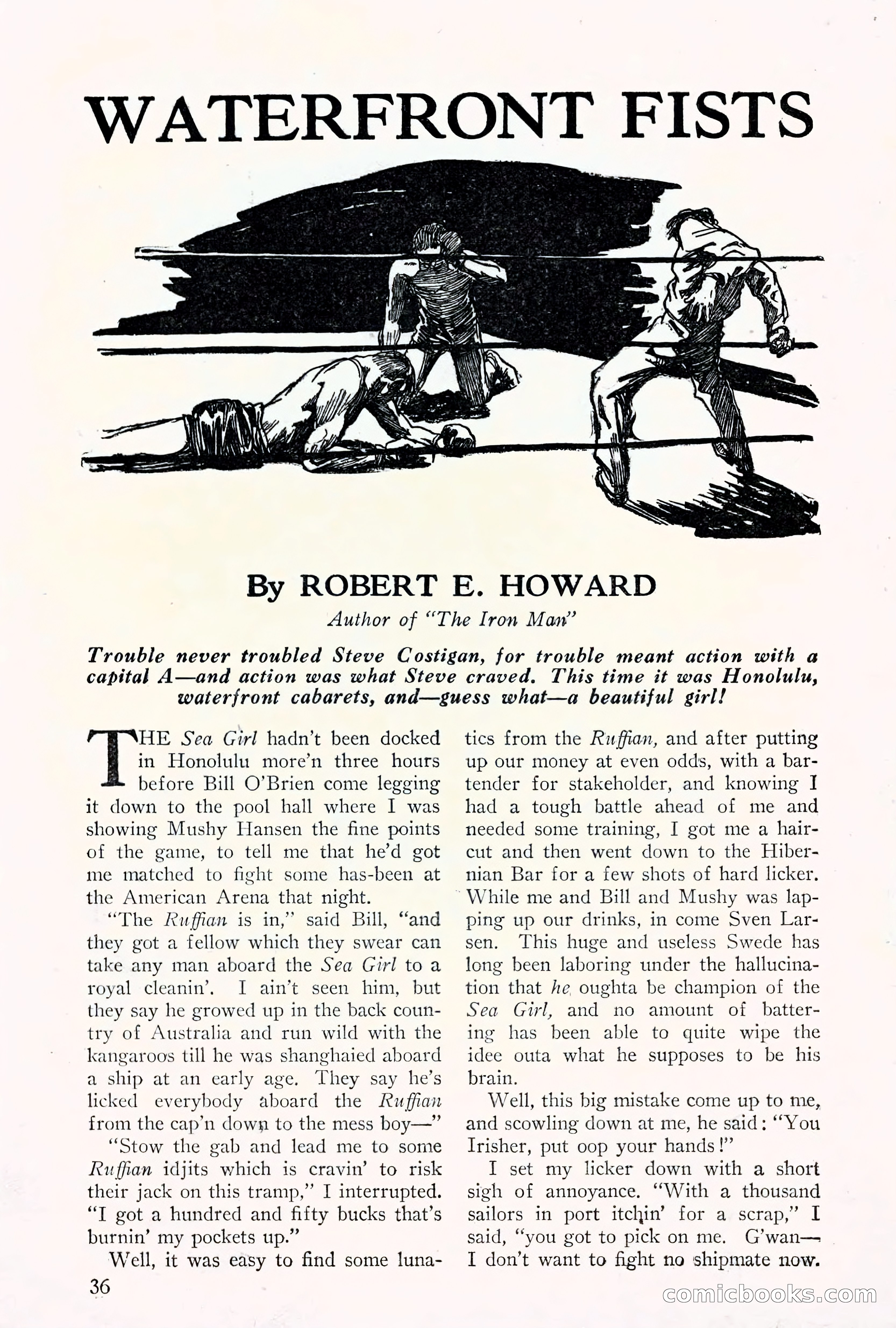 Fight Stories, September 1930 — page 38 of 133
