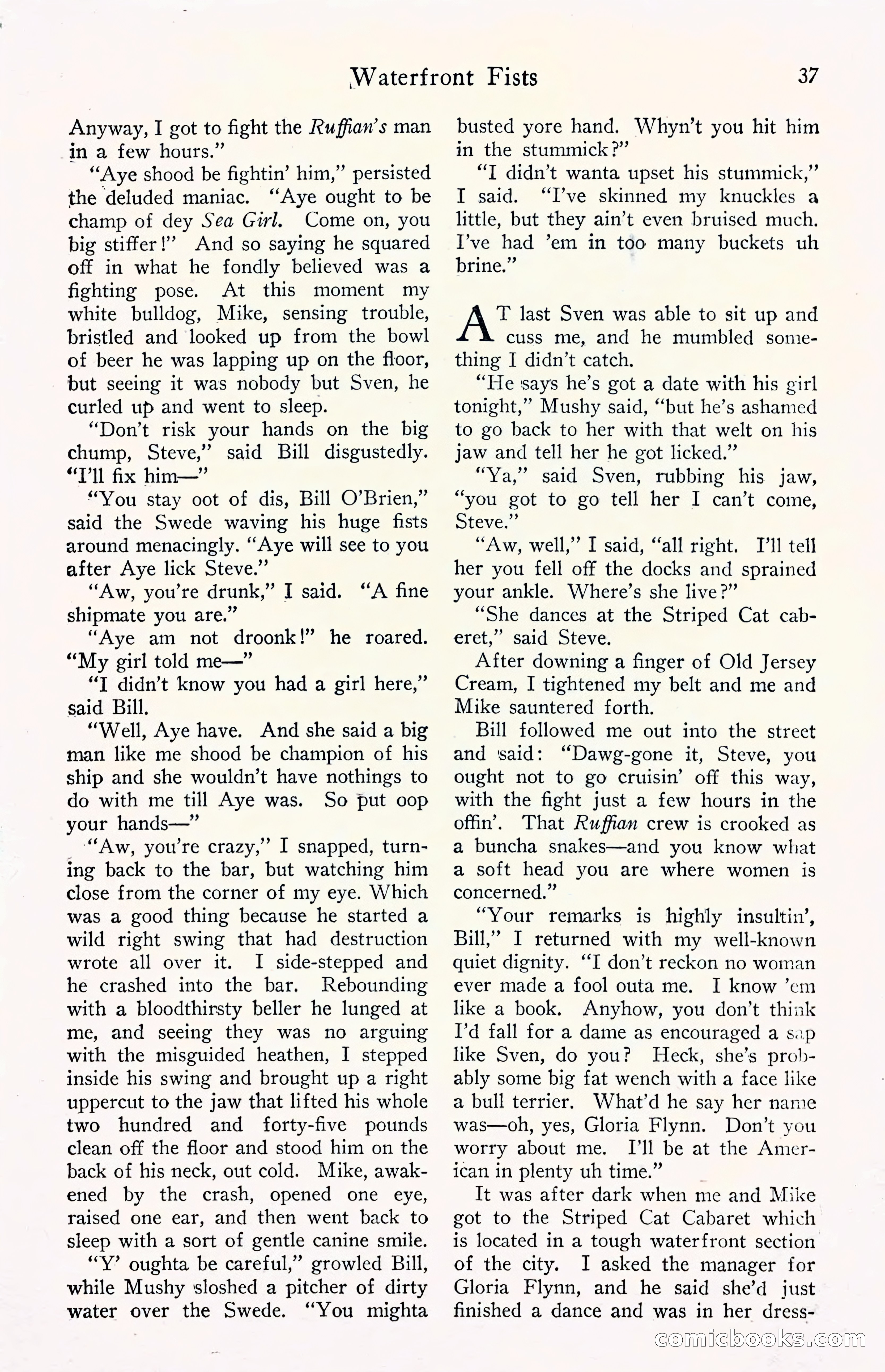 Fight Stories, September 1930 — page 39 of 133