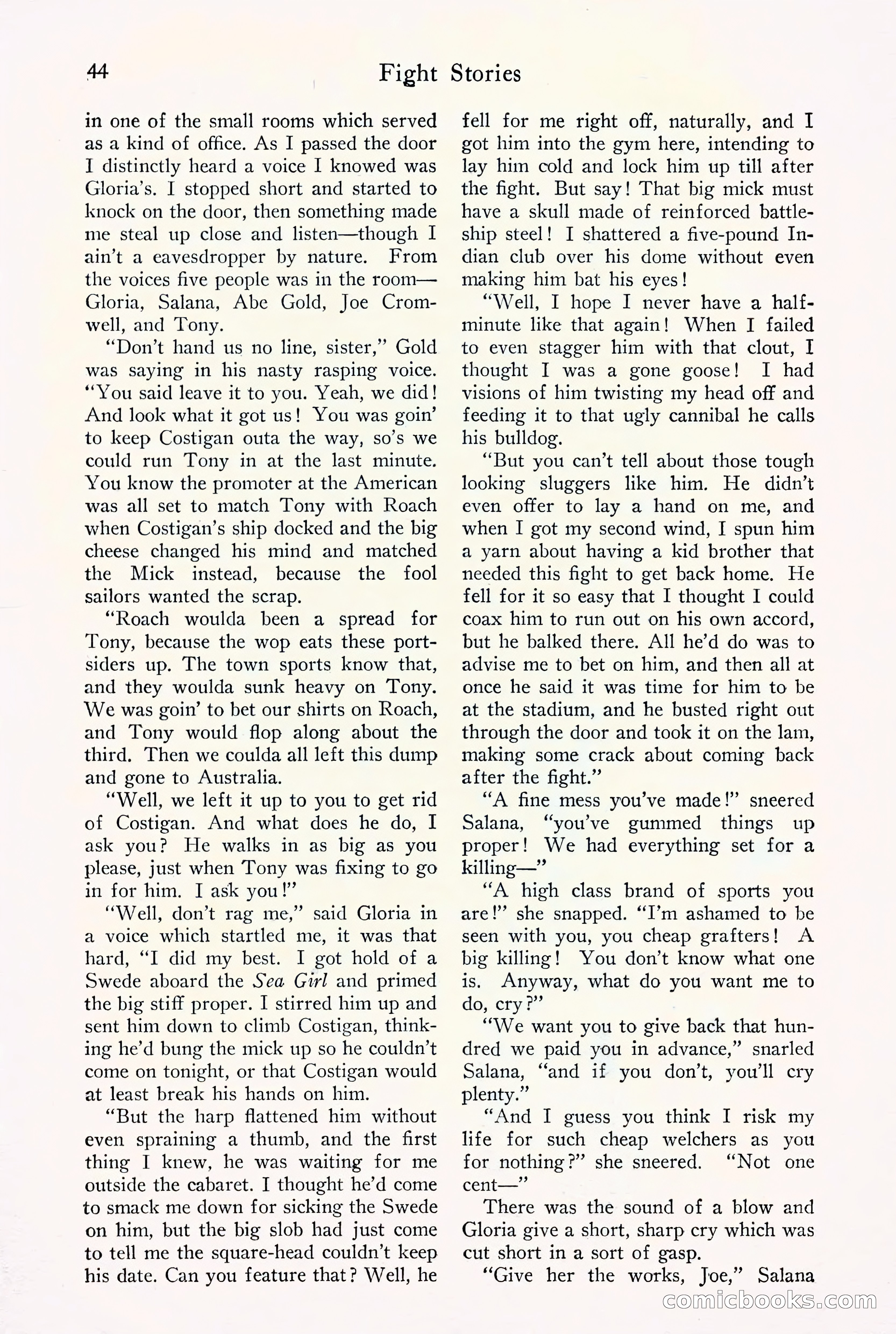 Fight Stories, September 1930 — page 46 of 133