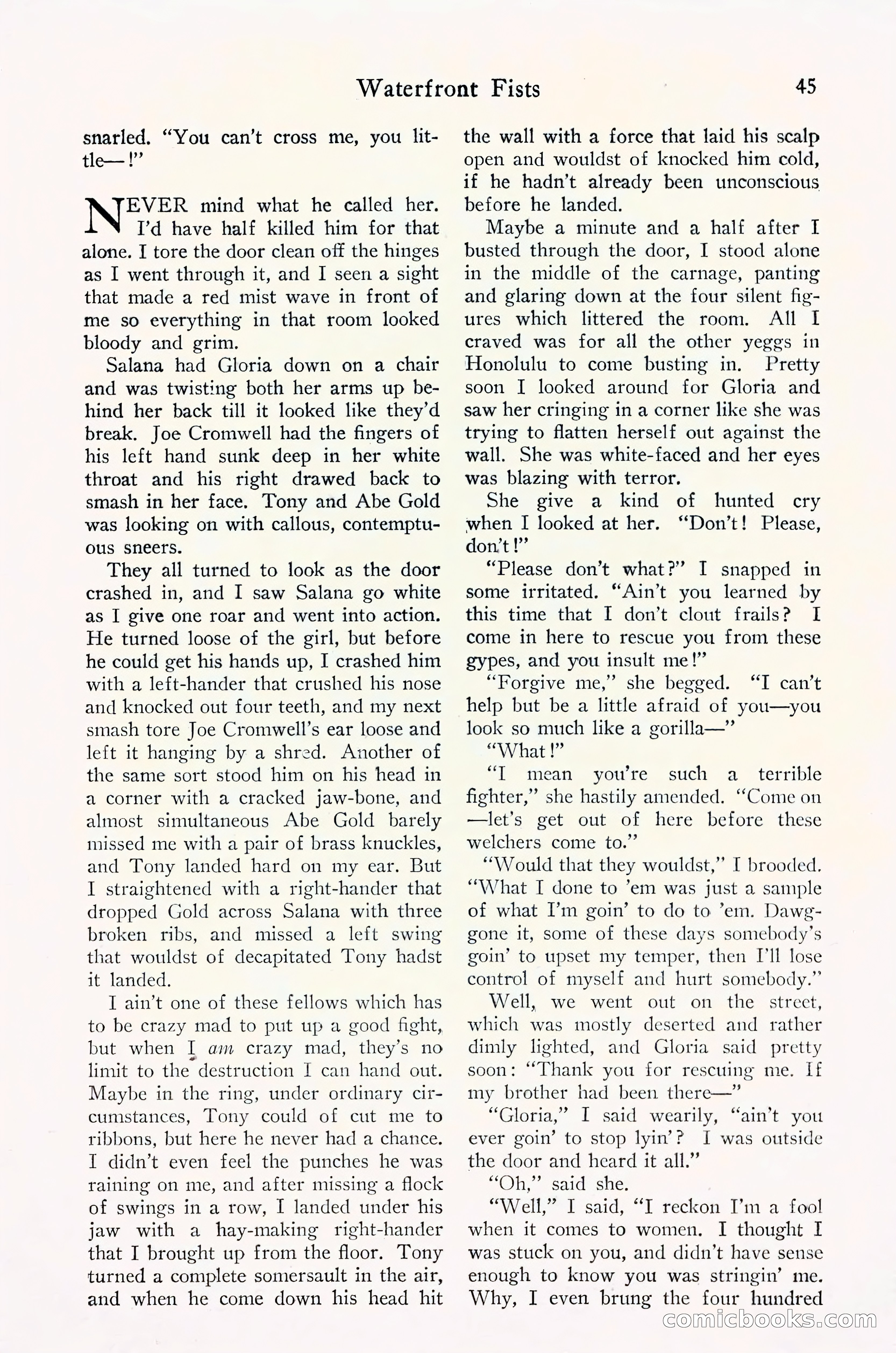 Fight Stories, September 1930 — page 47 of 133