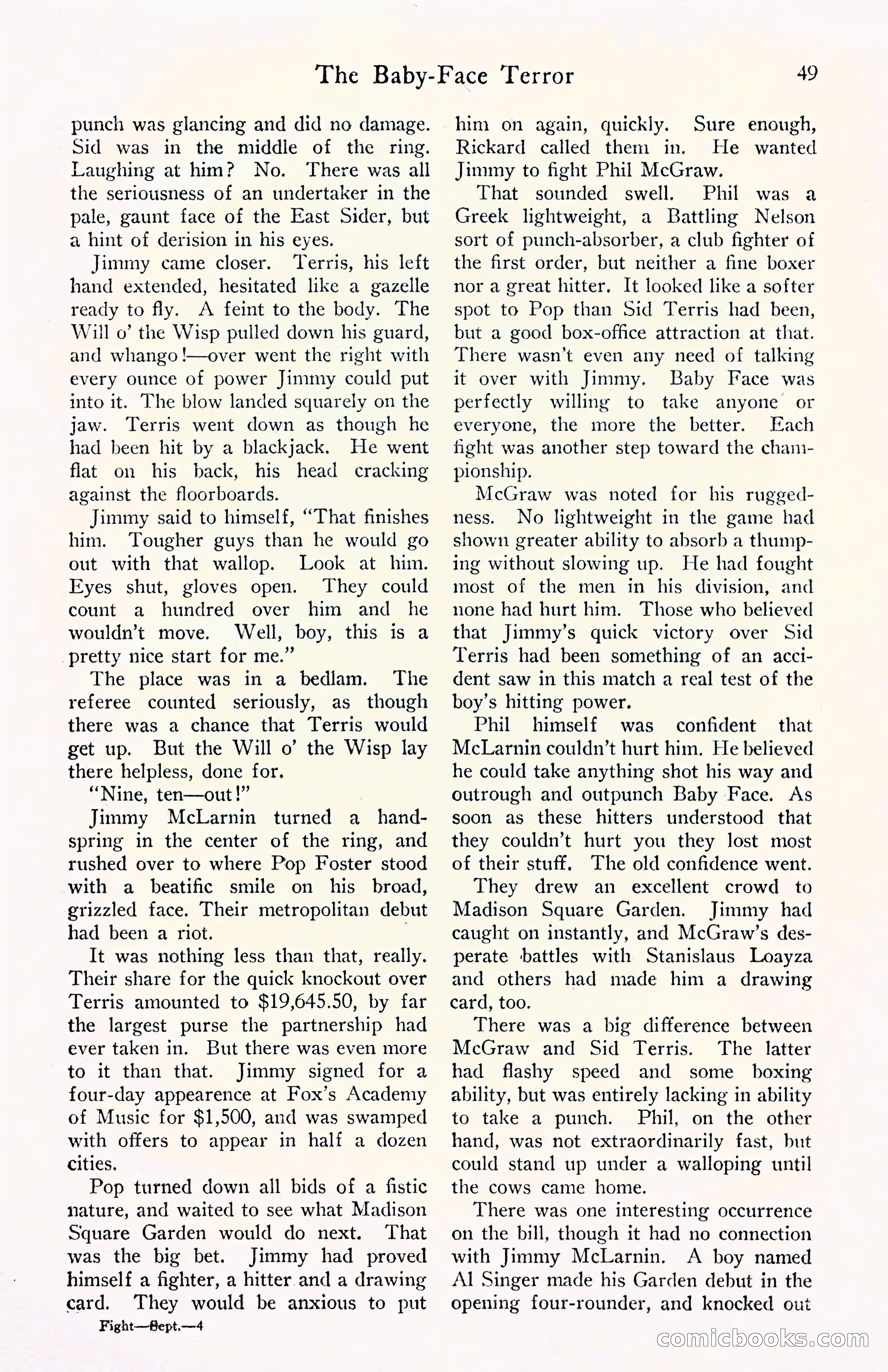 Fight Stories, September 1930 — page 51 of 133
