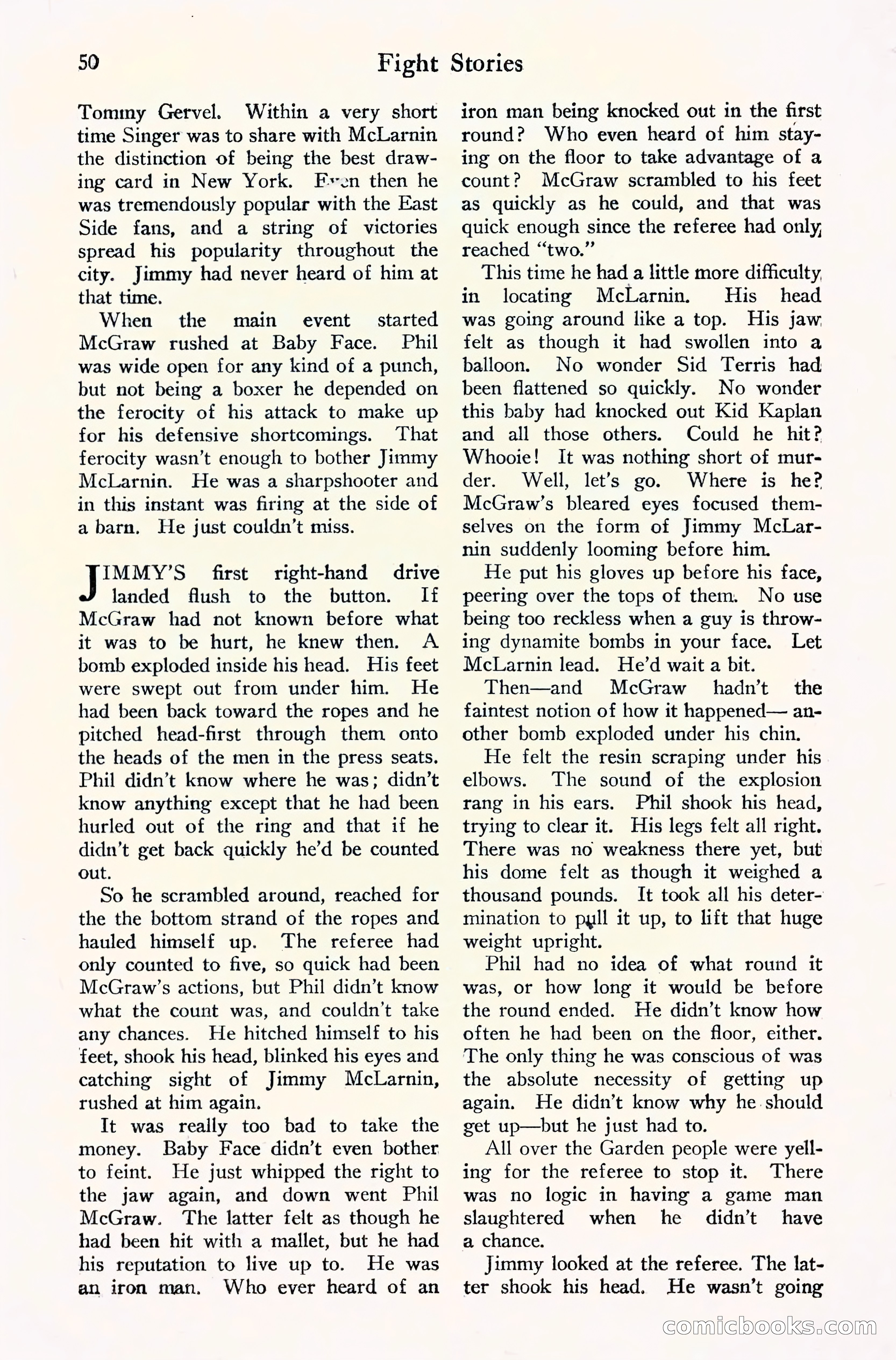 Fight Stories, September 1930 — page 52 of 133