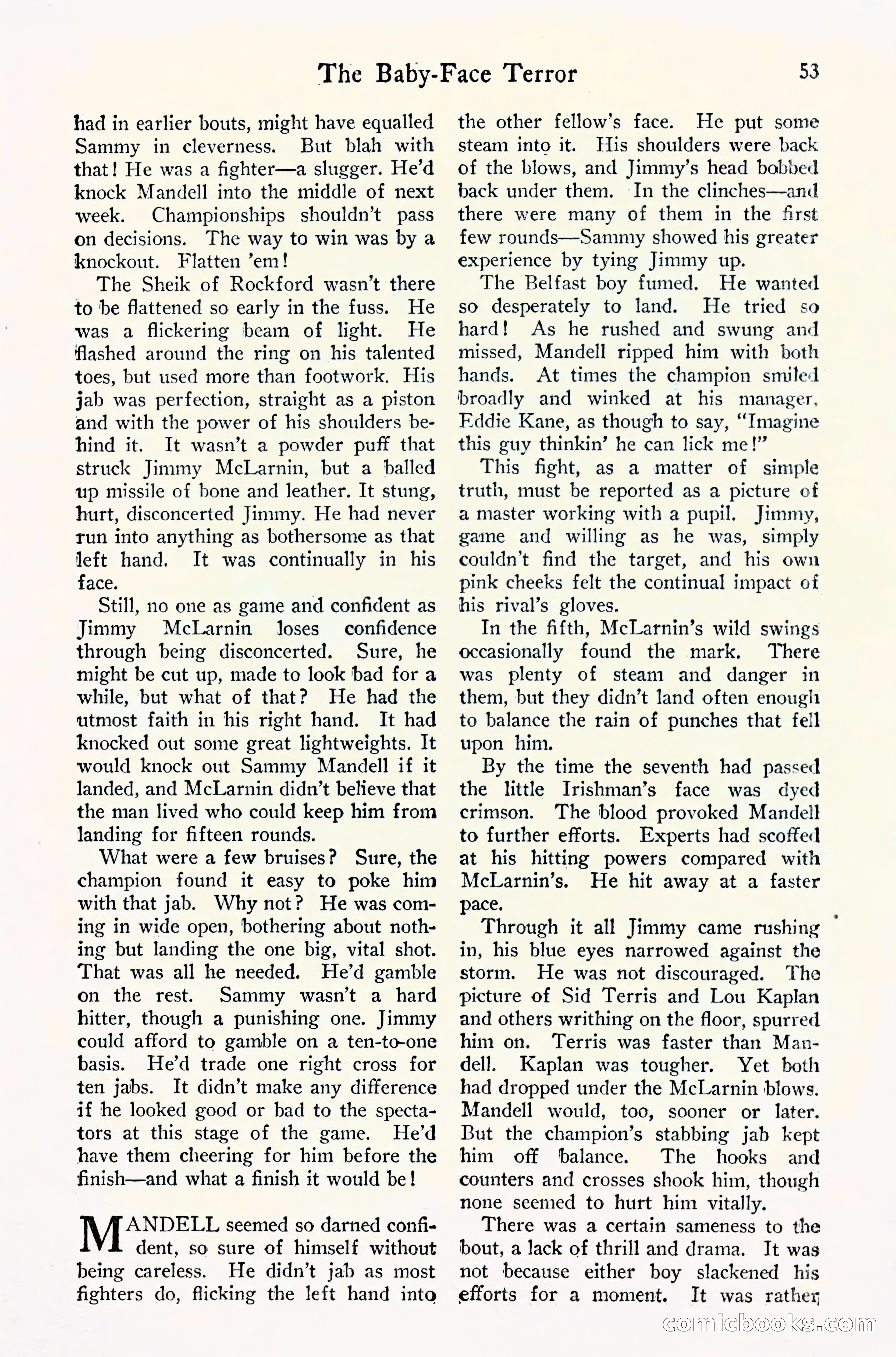 Fight Stories, September 1930 — page 55 of 133