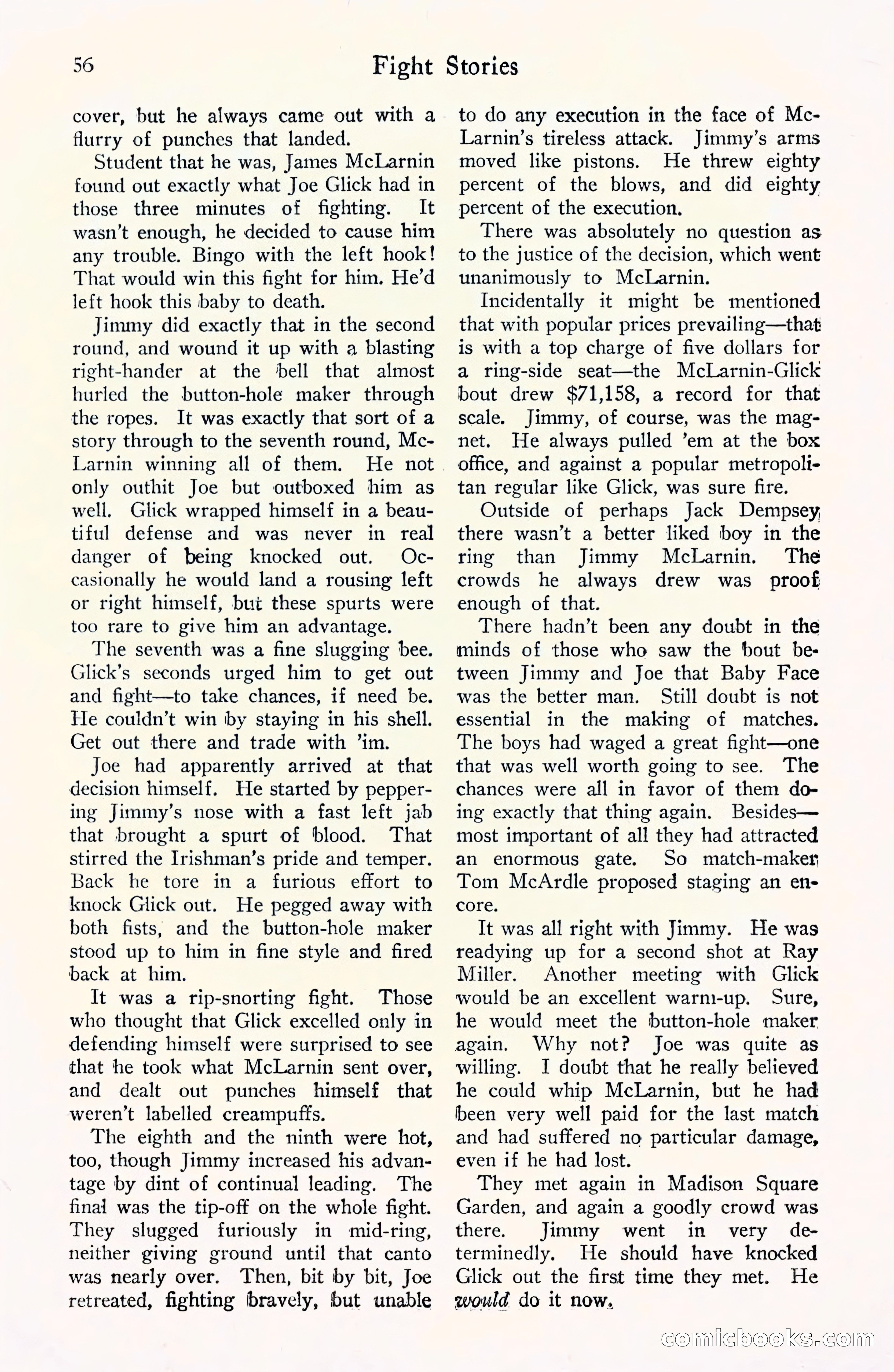 Fight Stories, September 1930 — page 58 of 133