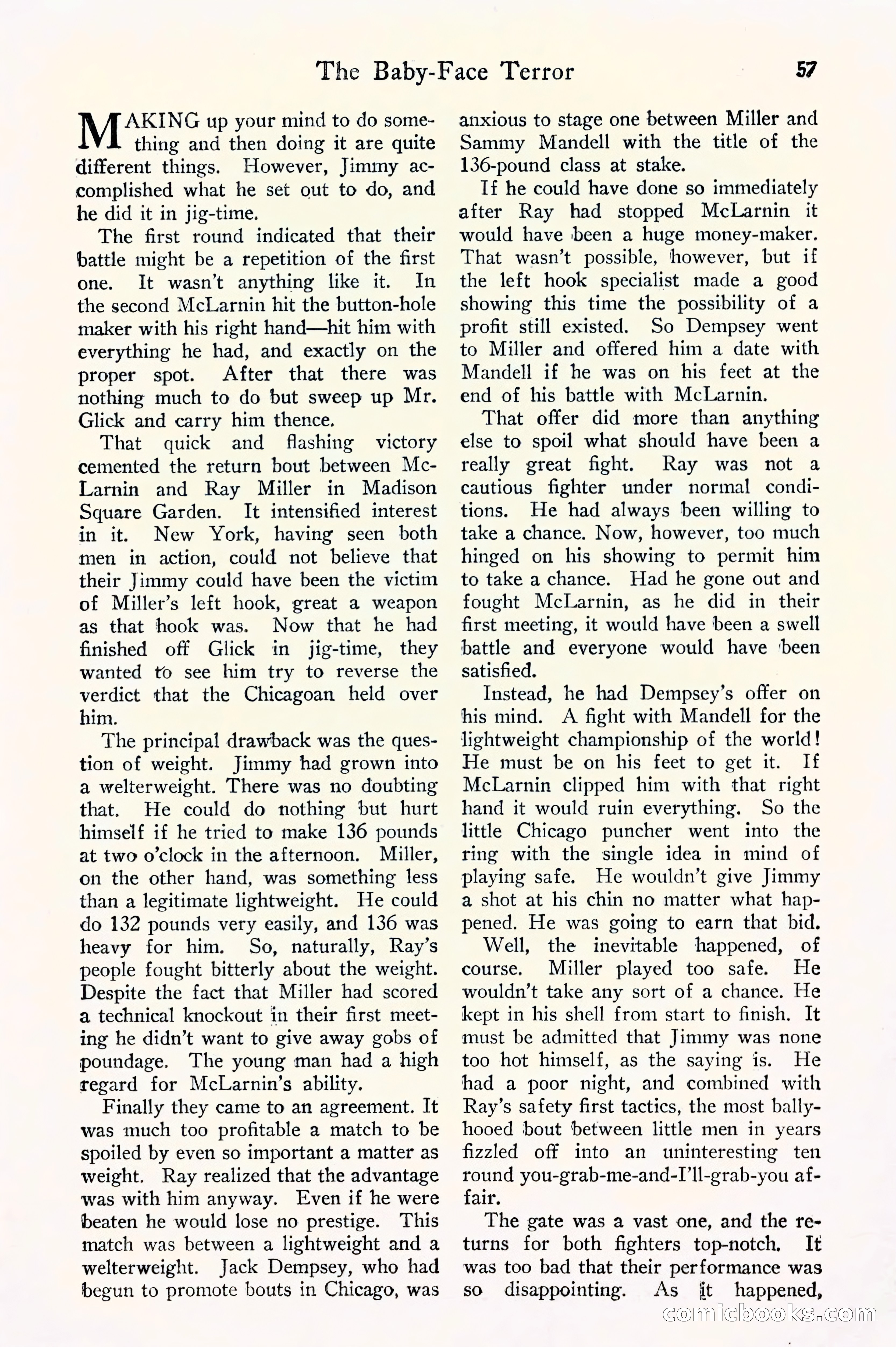 Fight Stories, September 1930 — page 59 of 133