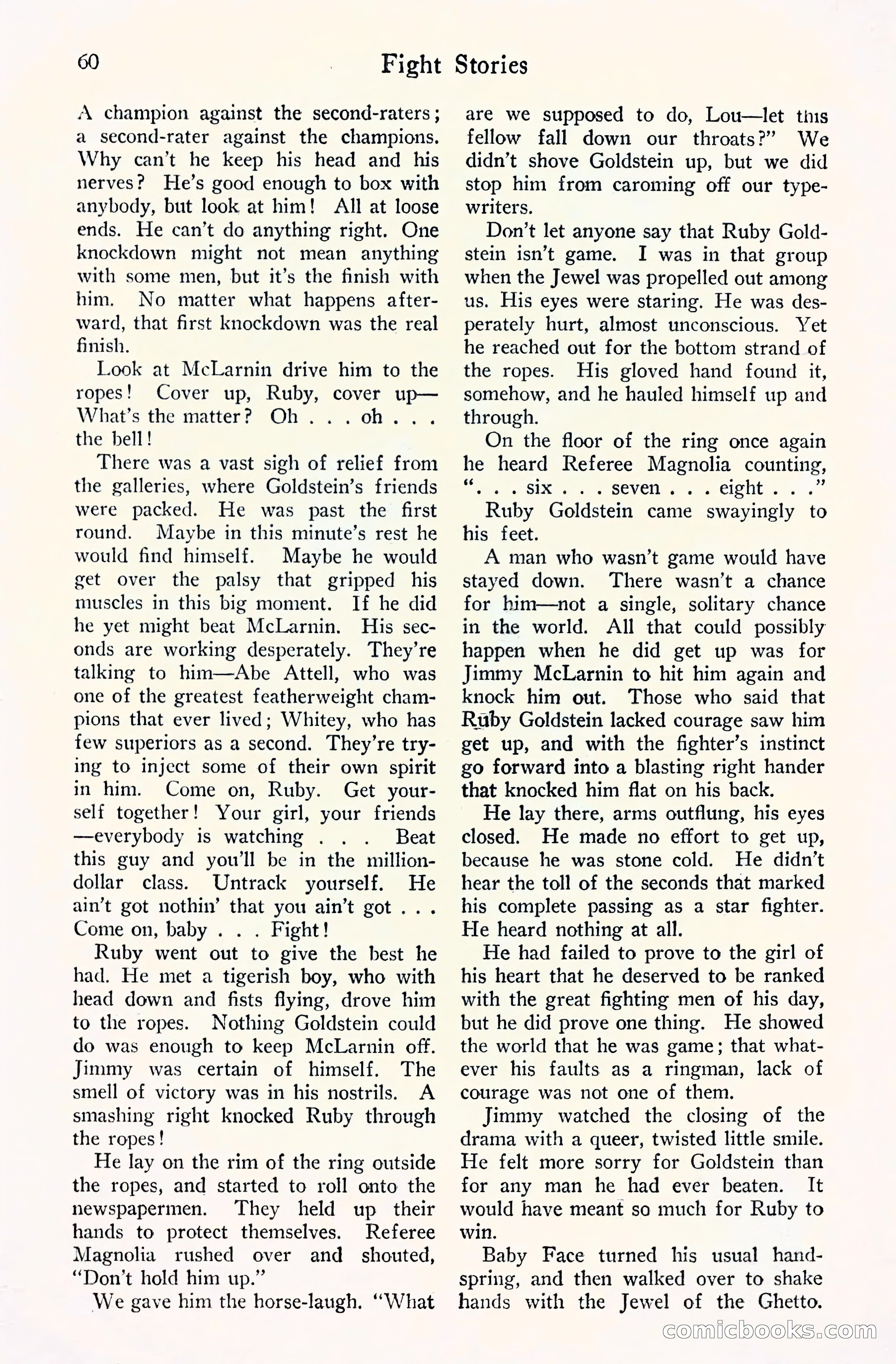 Fight Stories, September 1930 — page 62 of 133