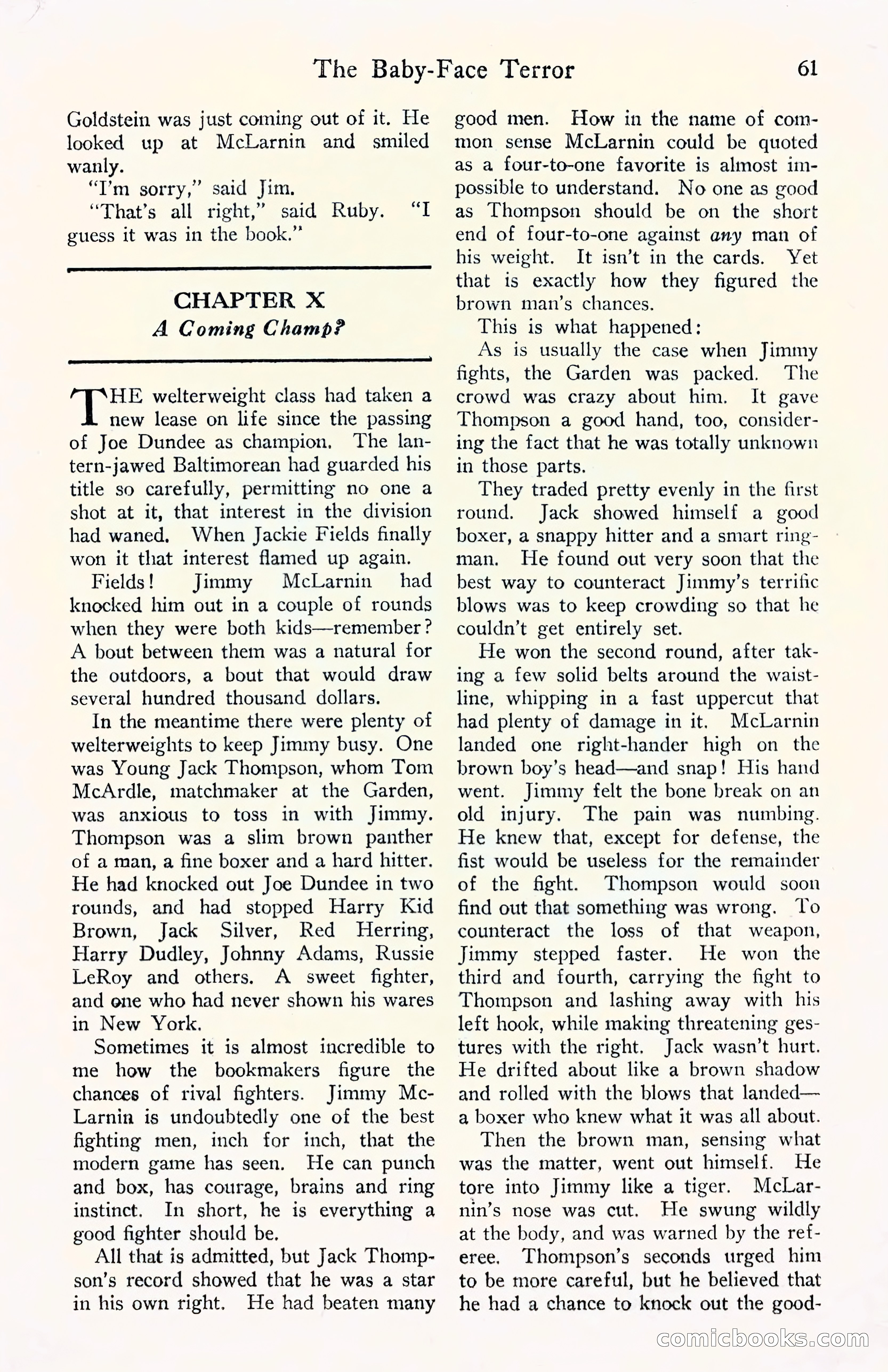 Fight Stories, September 1930 — page 63 of 133