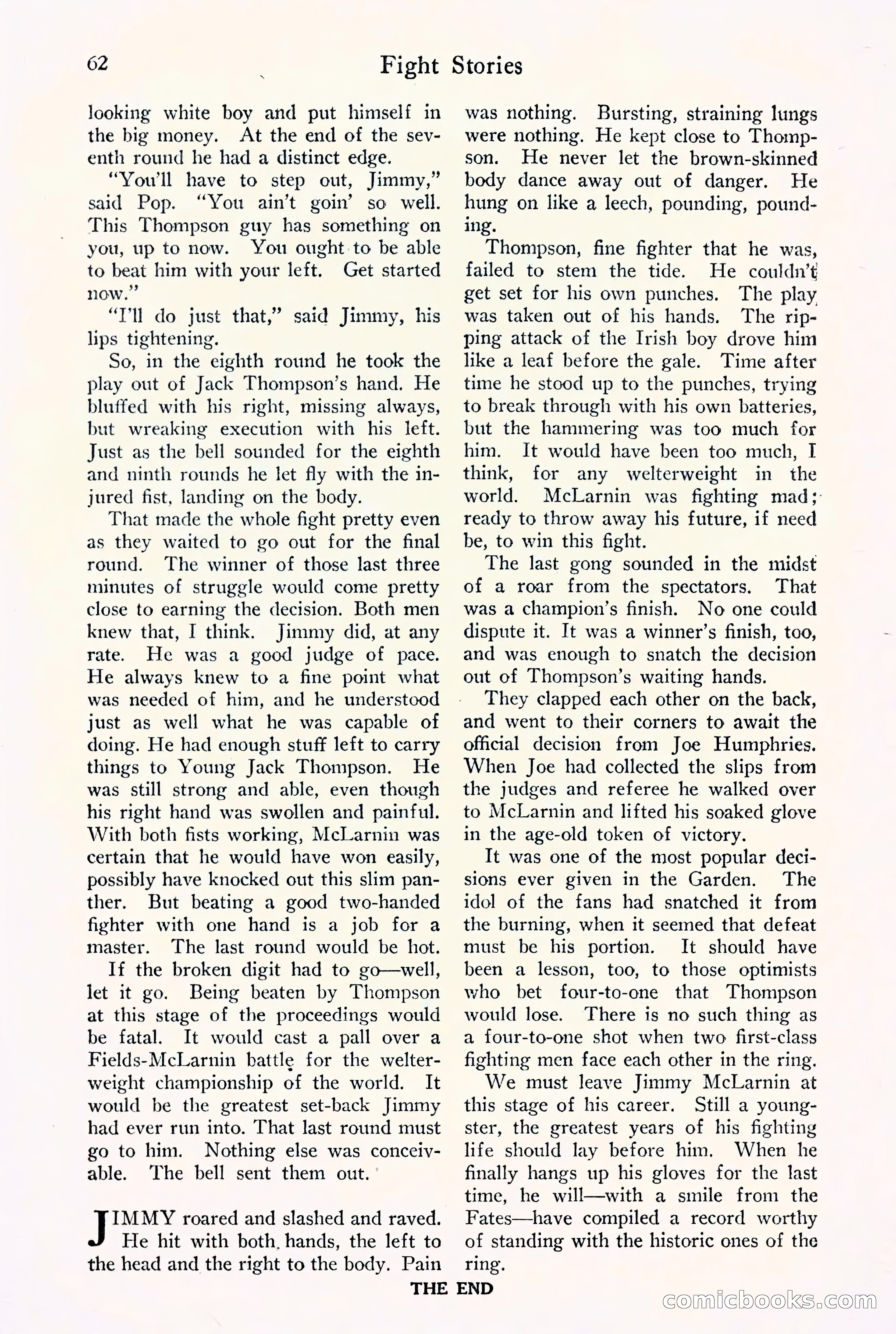 Fight Stories, September 1930 — page 64 of 133