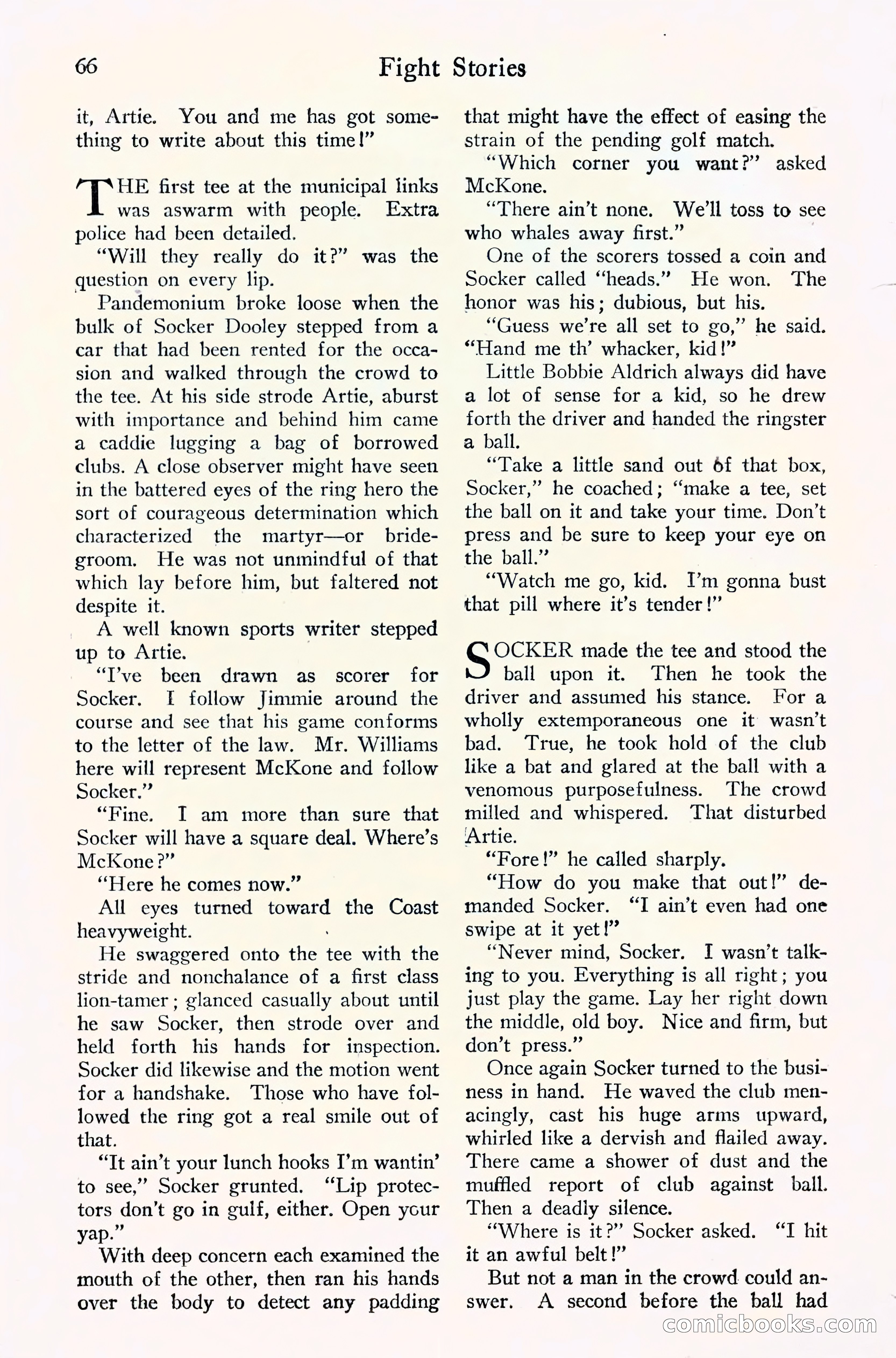 Fight Stories, September 1930 — page 68 of 133