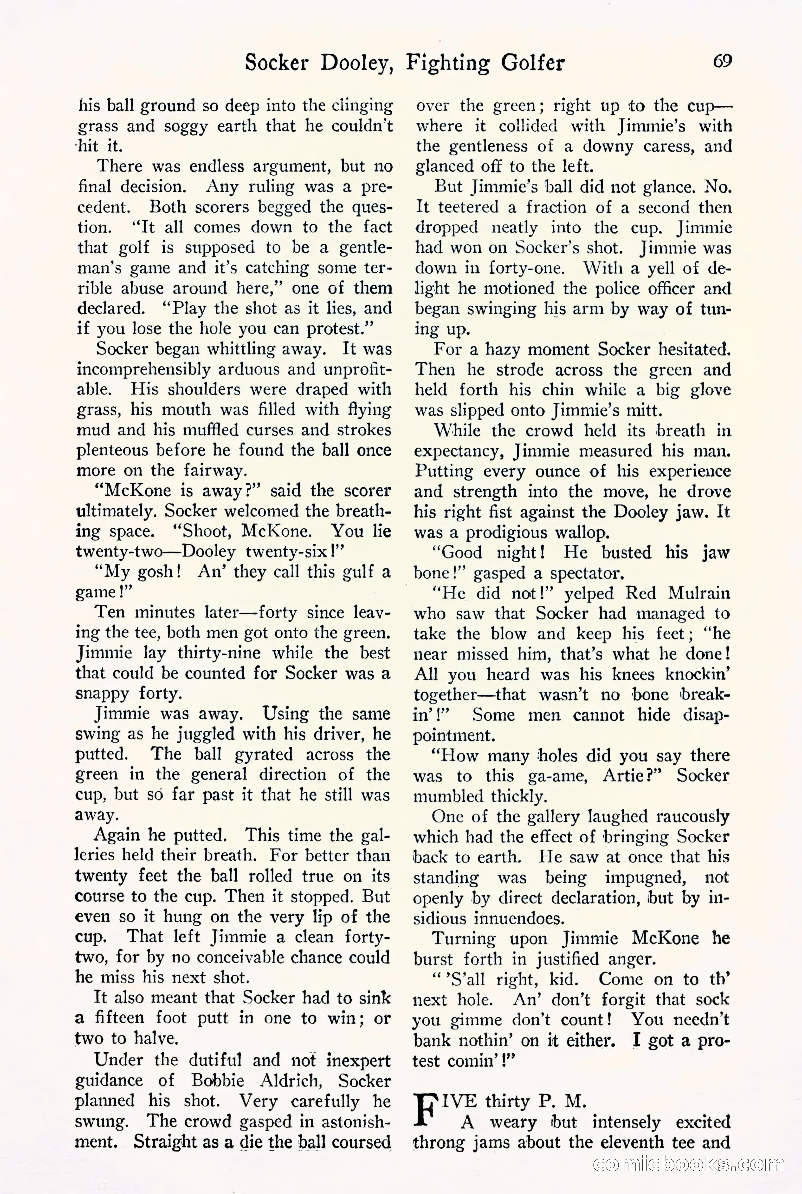 Fight Stories, September 1930 — page 71 of 133