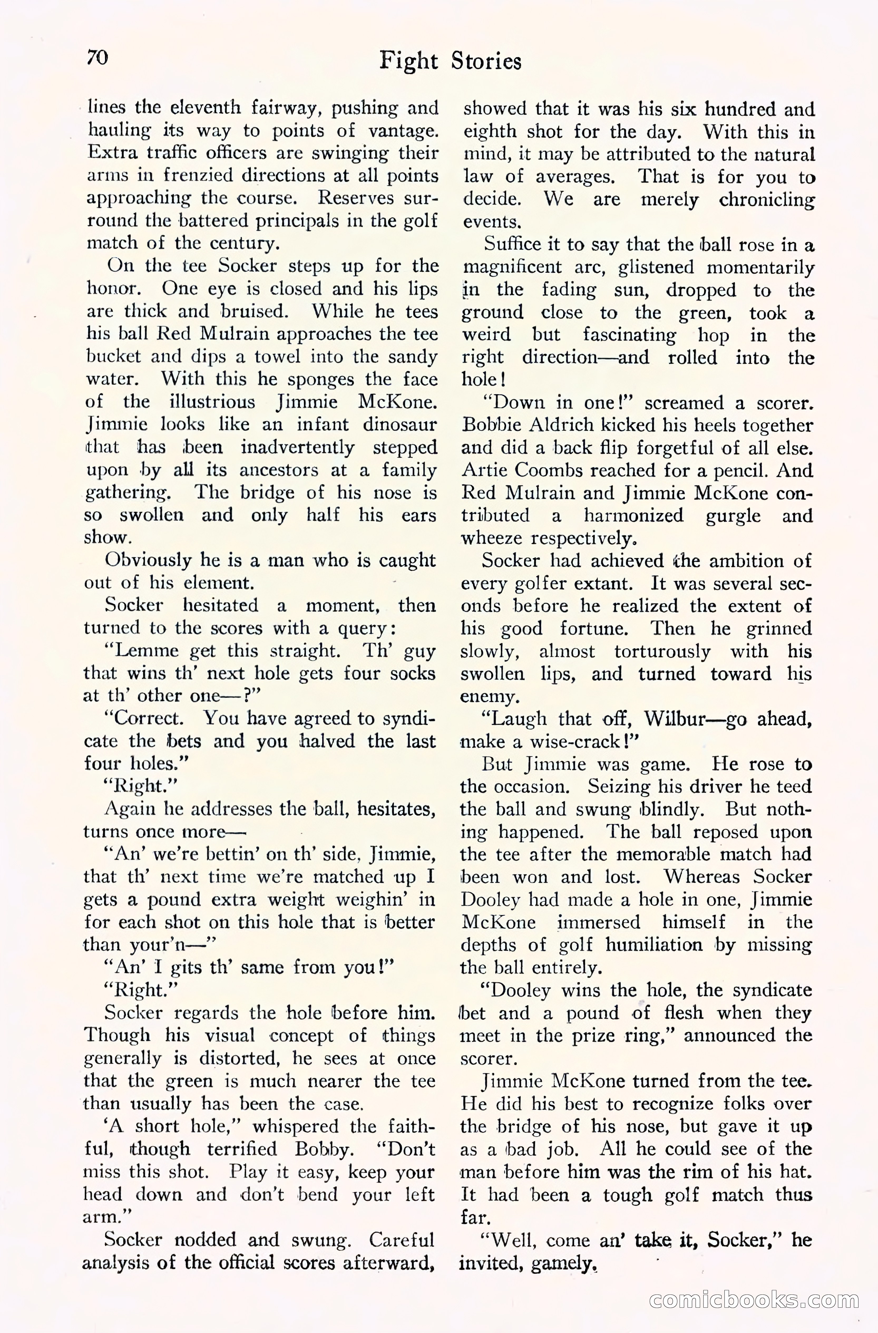 Fight Stories, September 1930 — page 72 of 133