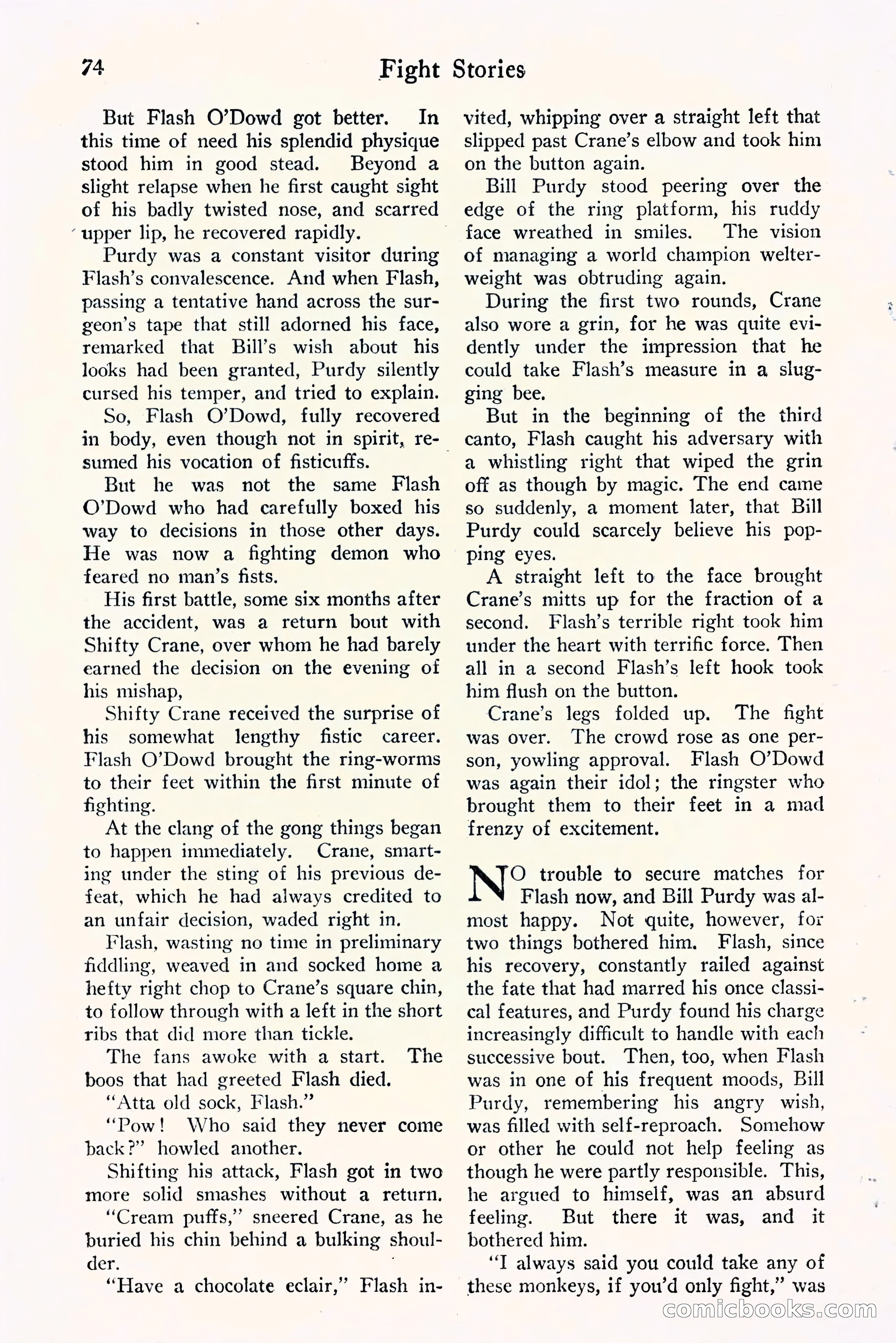 Fight Stories, September 1930 — page 76 of 133