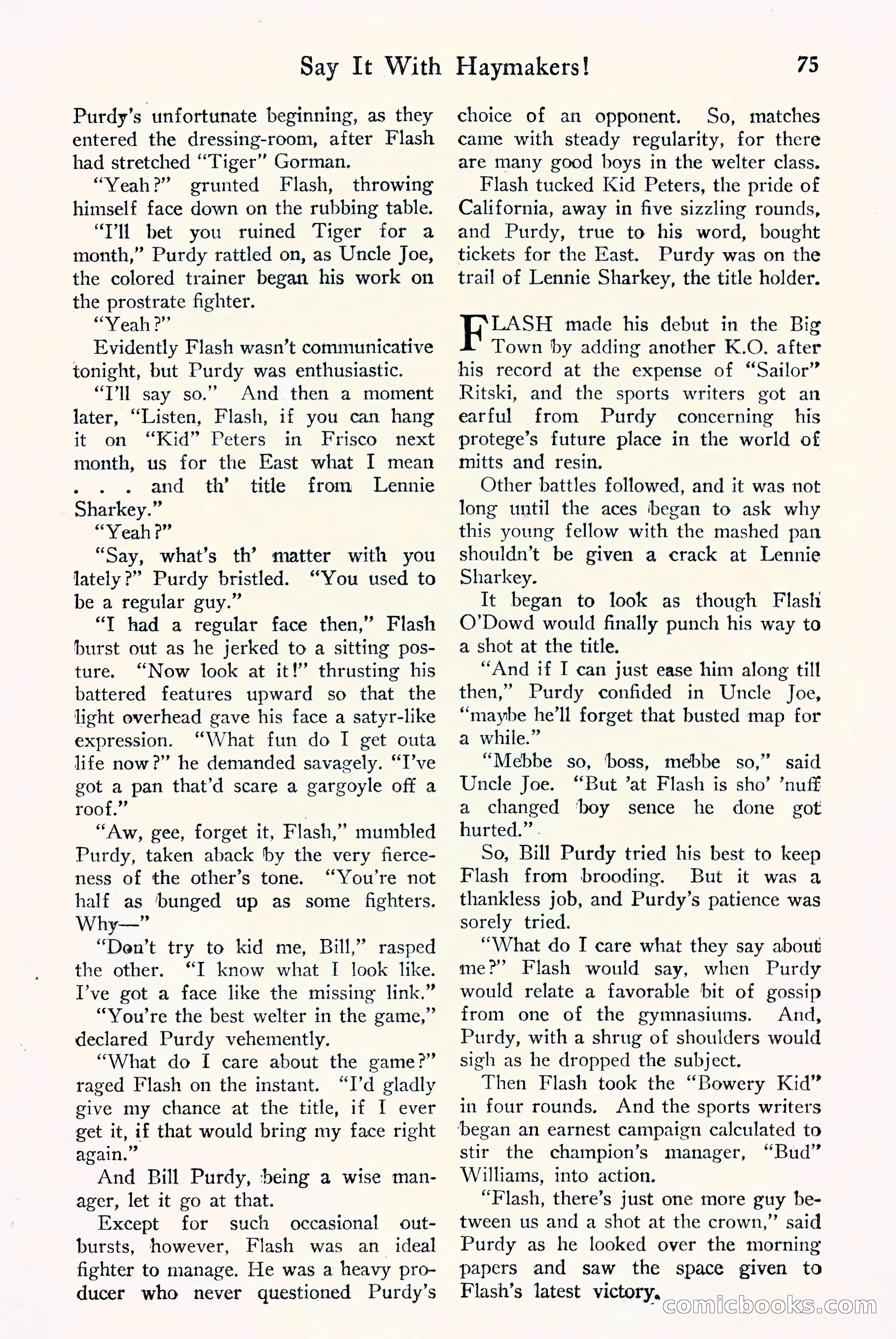 Fight Stories, September 1930 — page 77 of 133