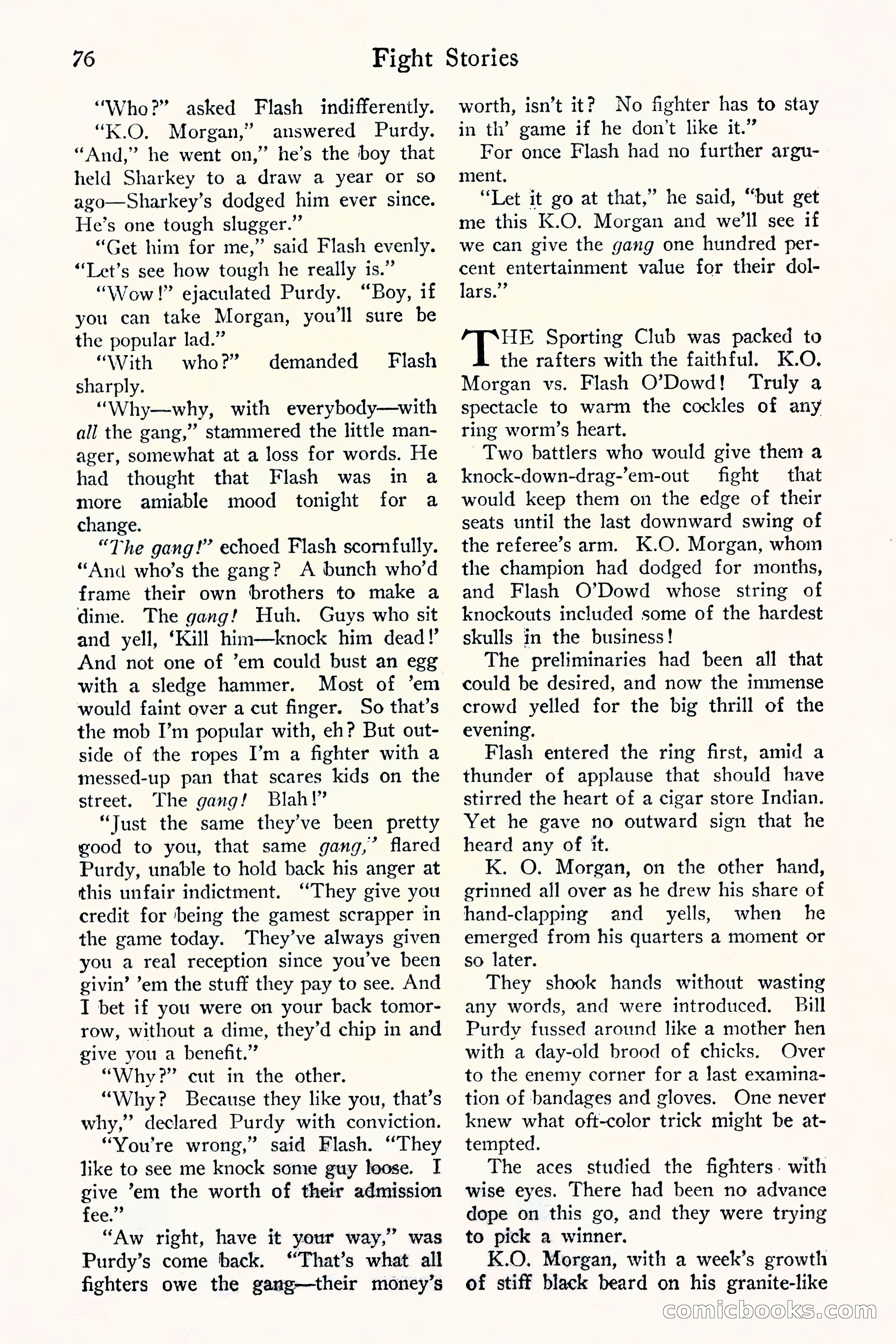 Fight Stories, September 1930 — page 78 of 133