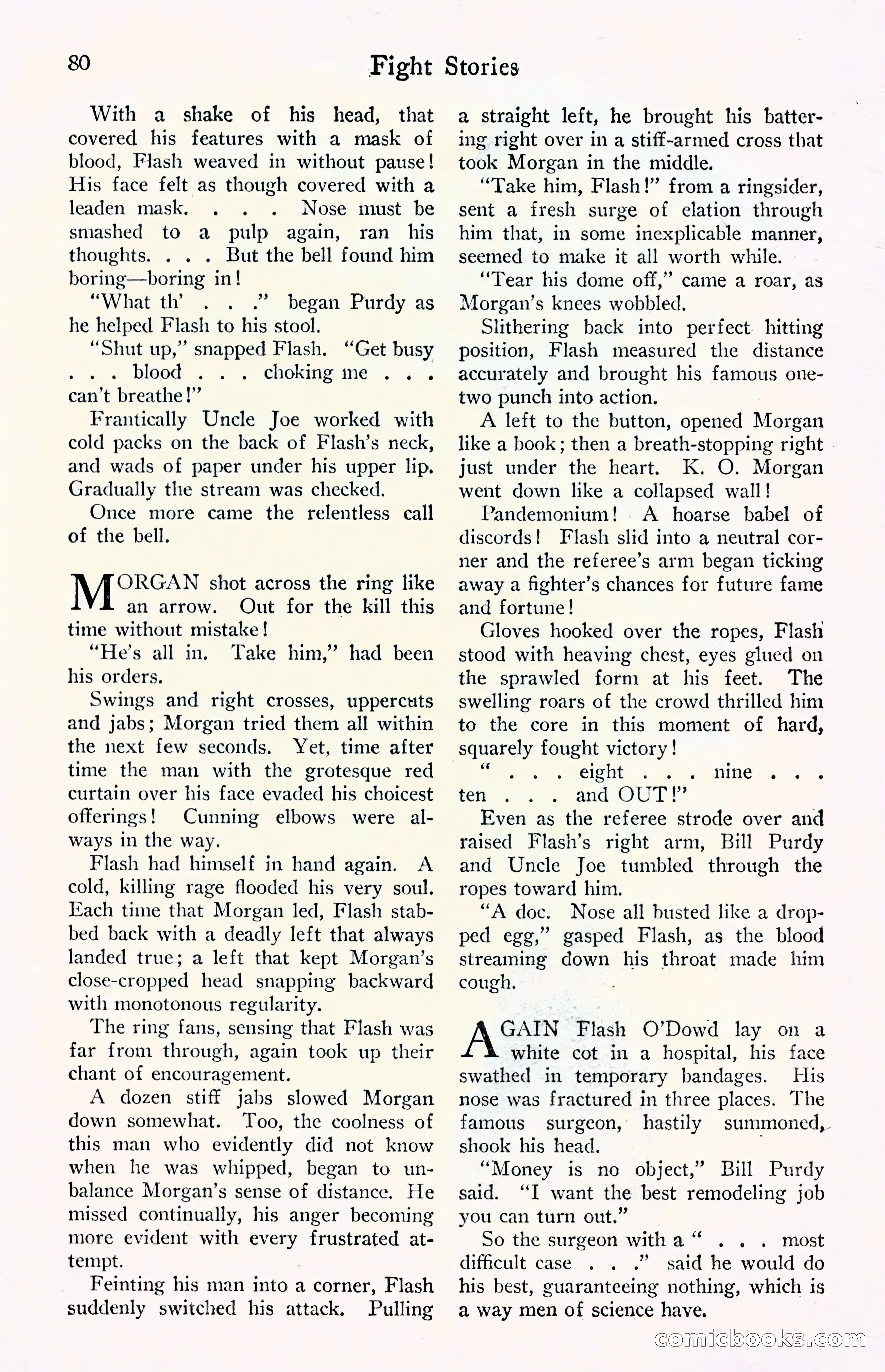 Fight Stories, September 1930 — page 82 of 133