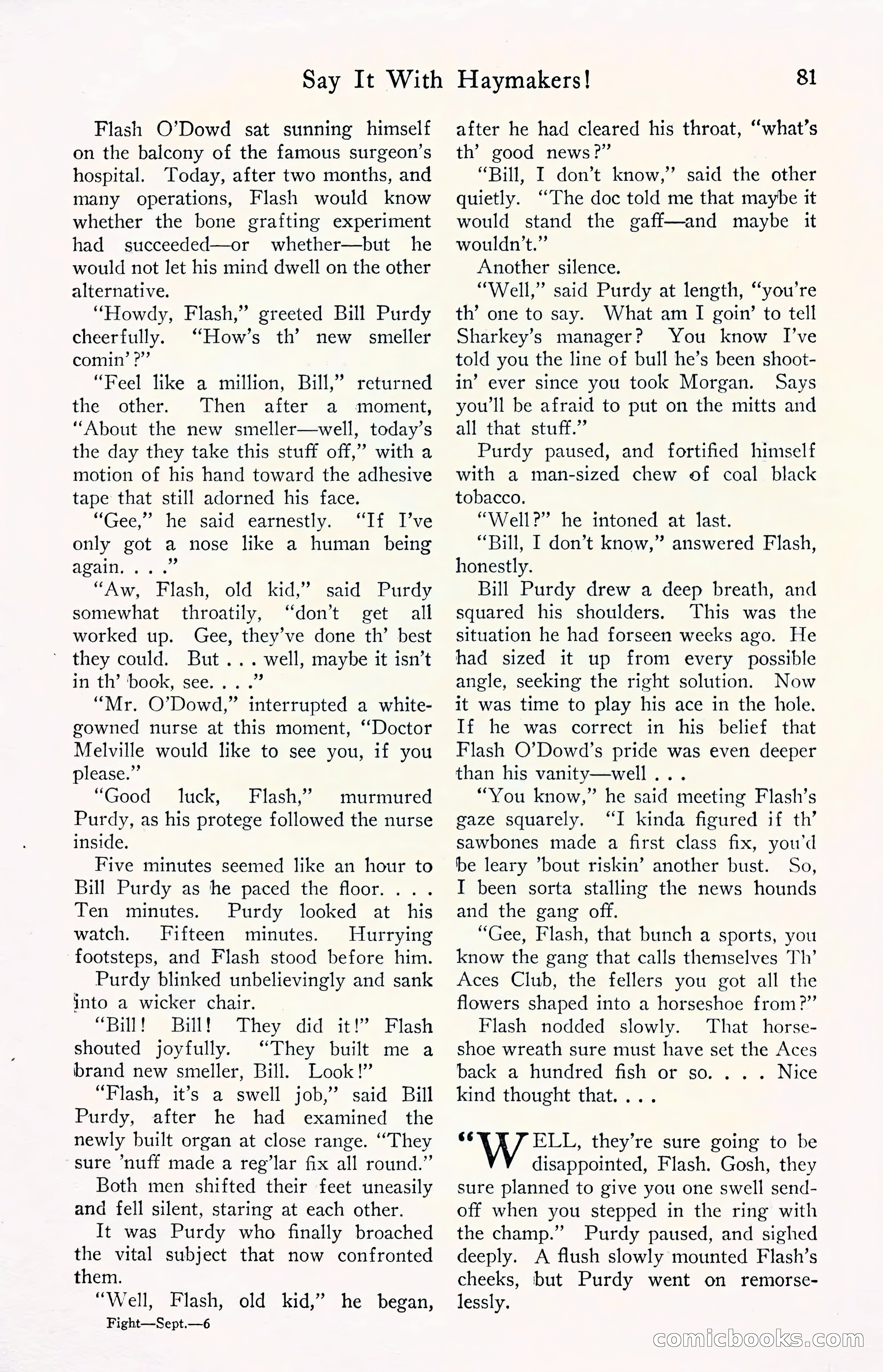 Fight Stories, September 1930 — page 83 of 133