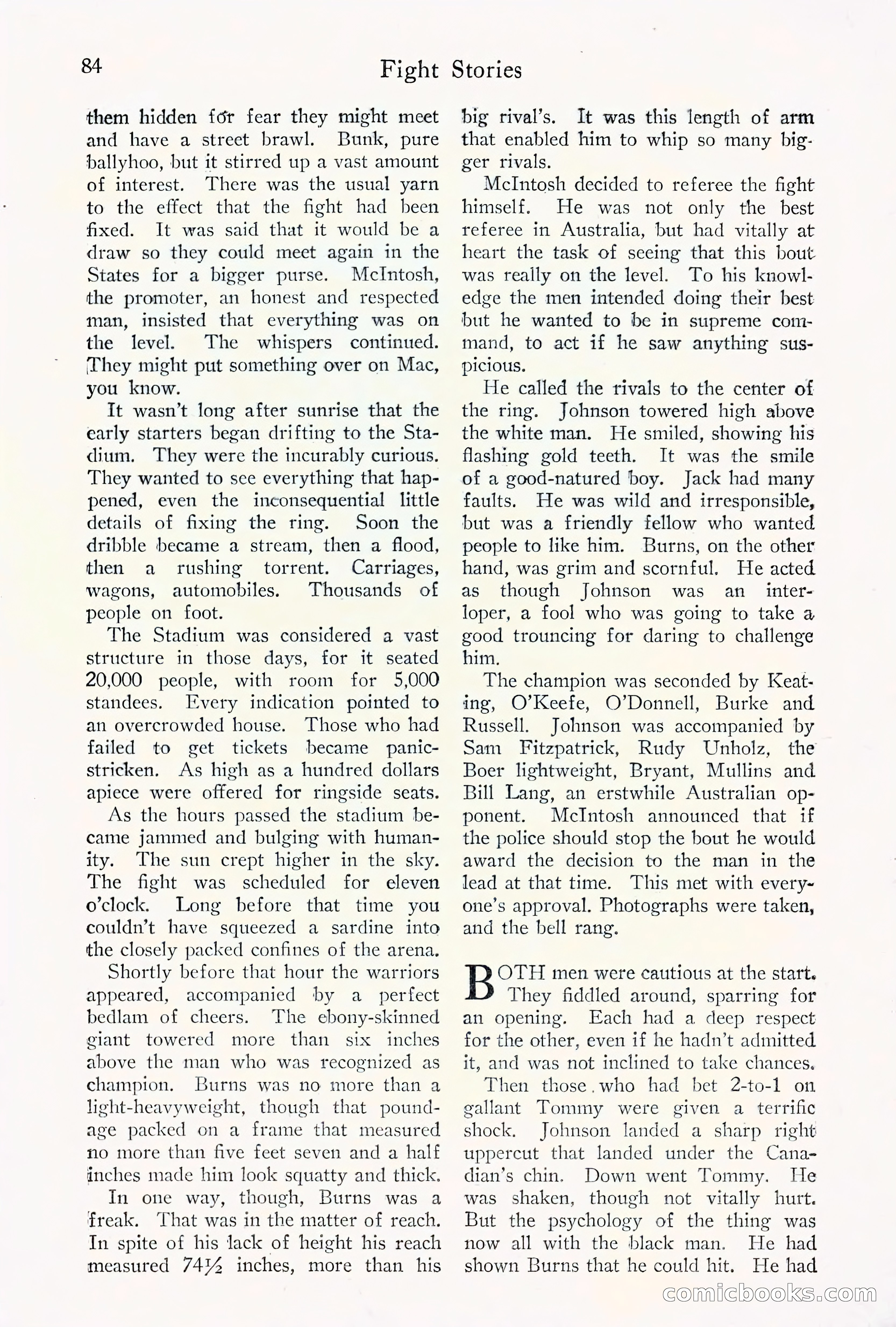 Fight Stories, September 1930 — page 86 of 133