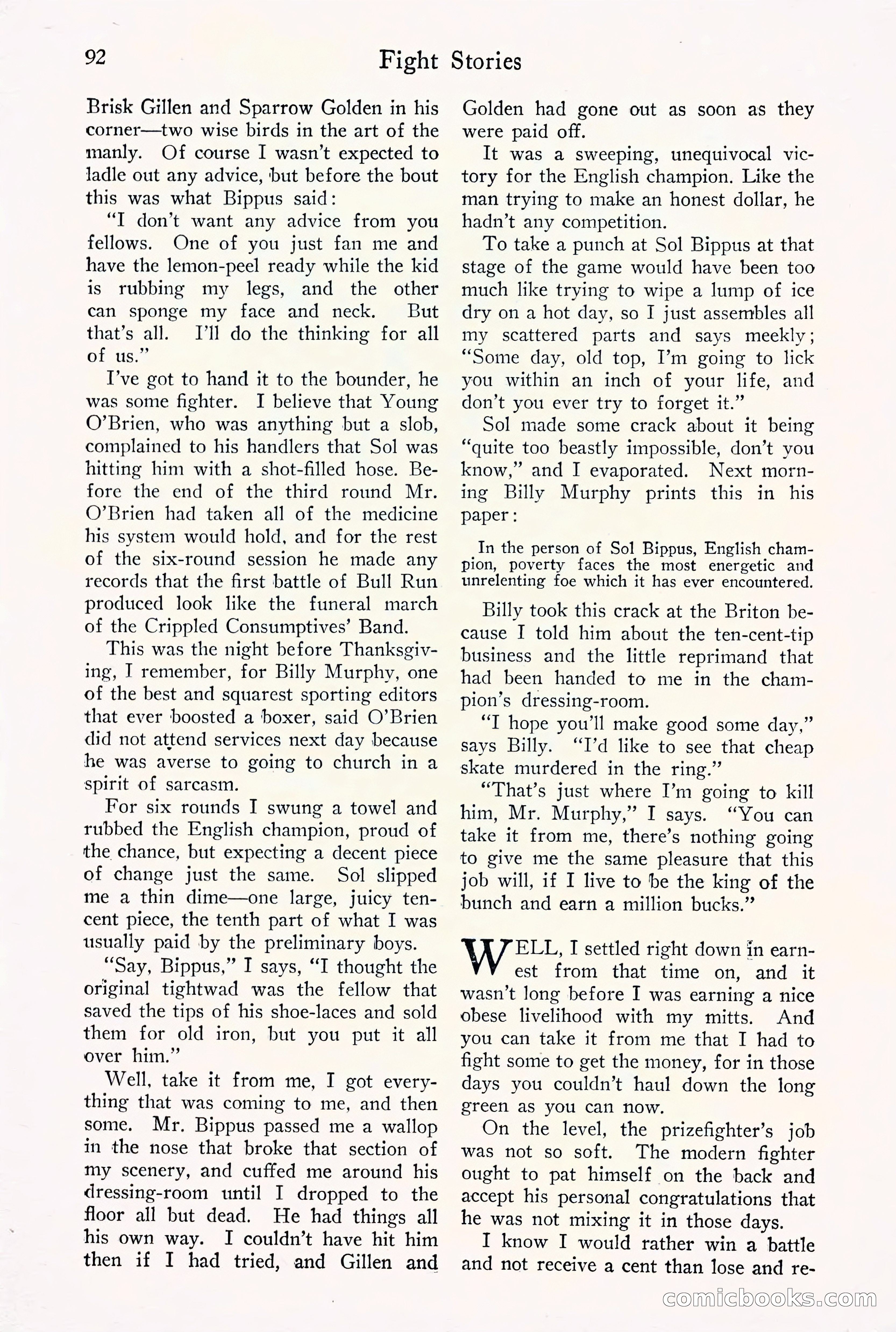 Fight Stories, September 1930 — page 94 of 133