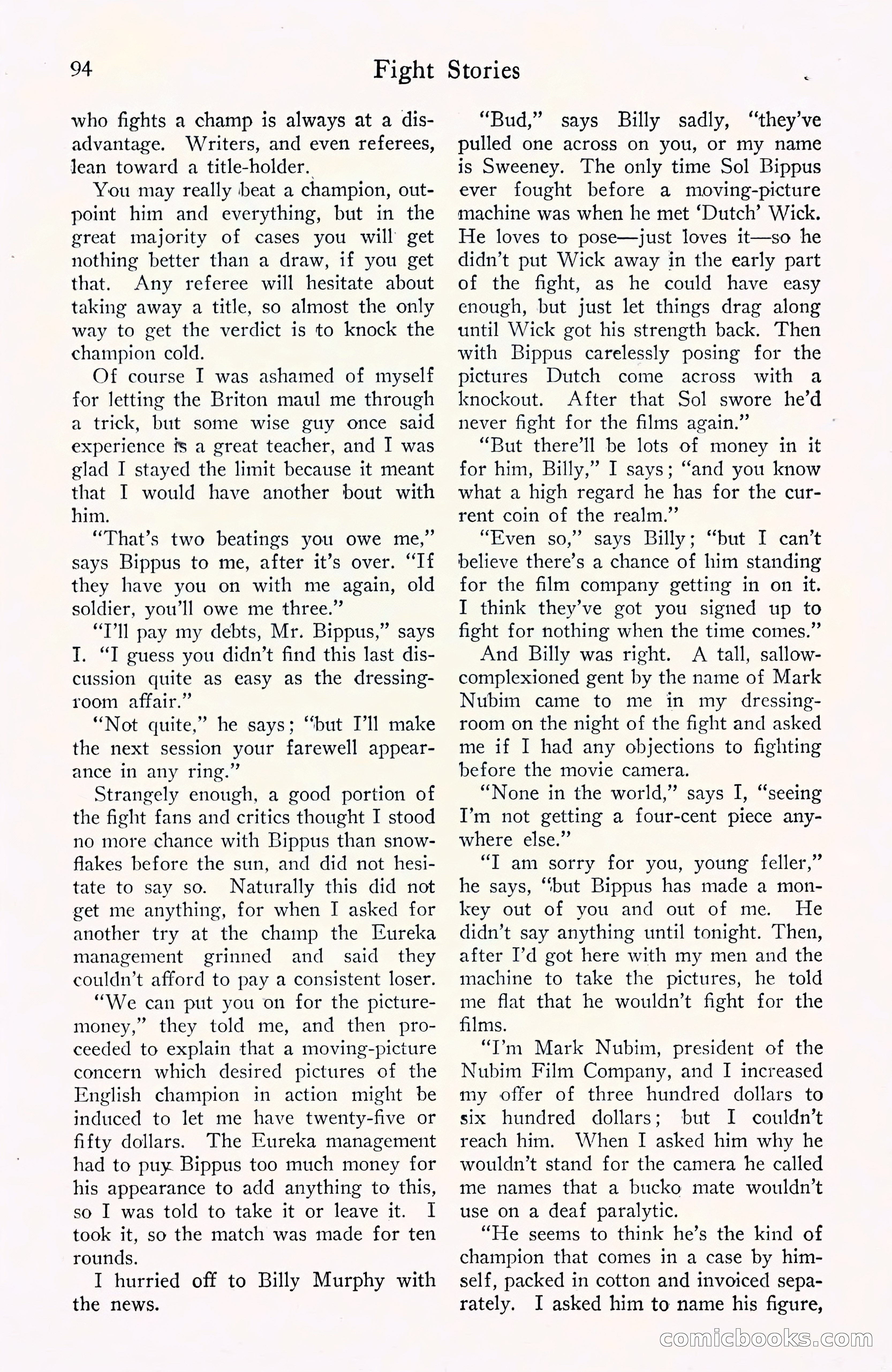 Fight Stories, September 1930 — page 96 of 133
