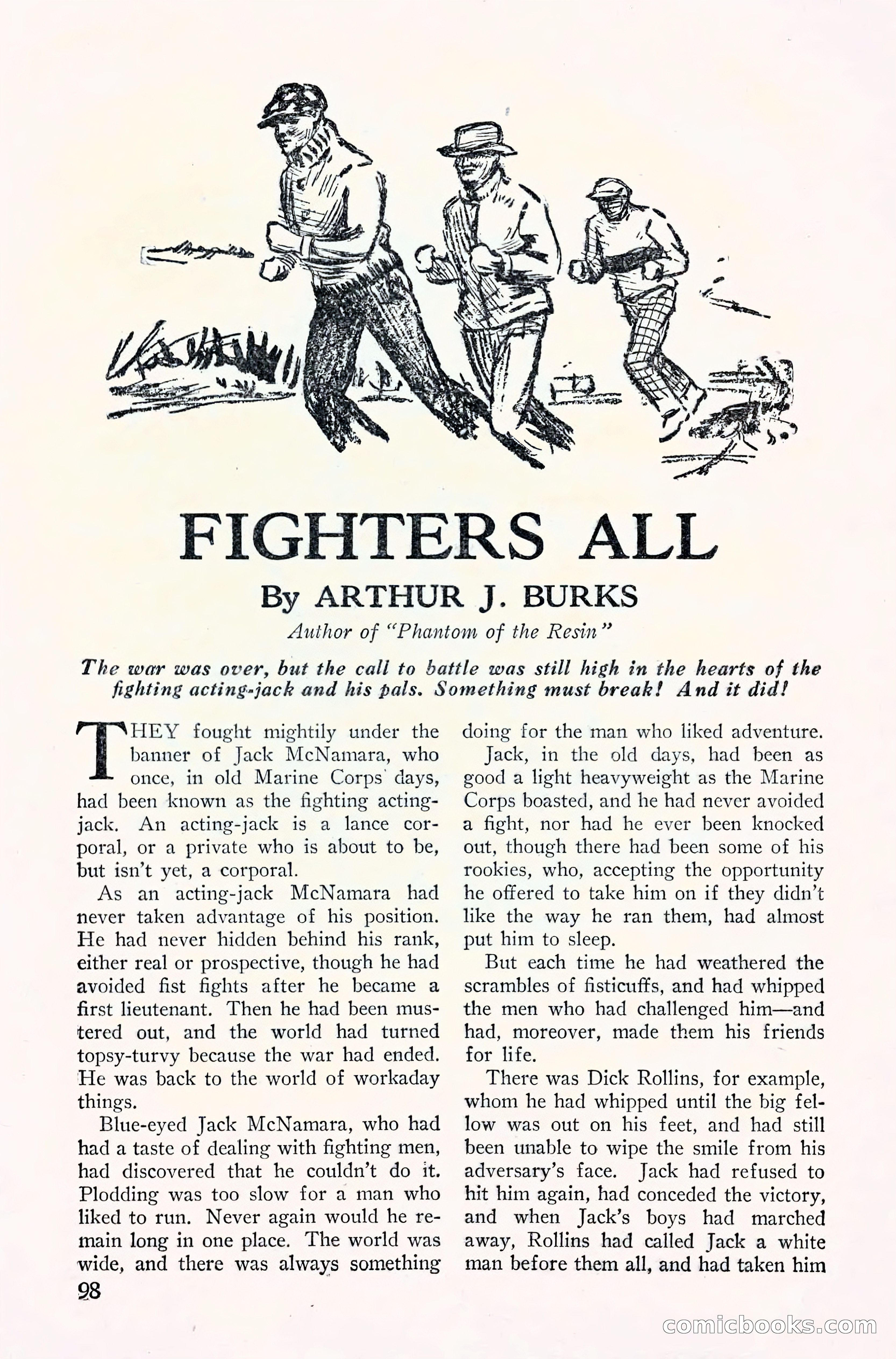 Fight Stories, September 1930 — page 100 of 133