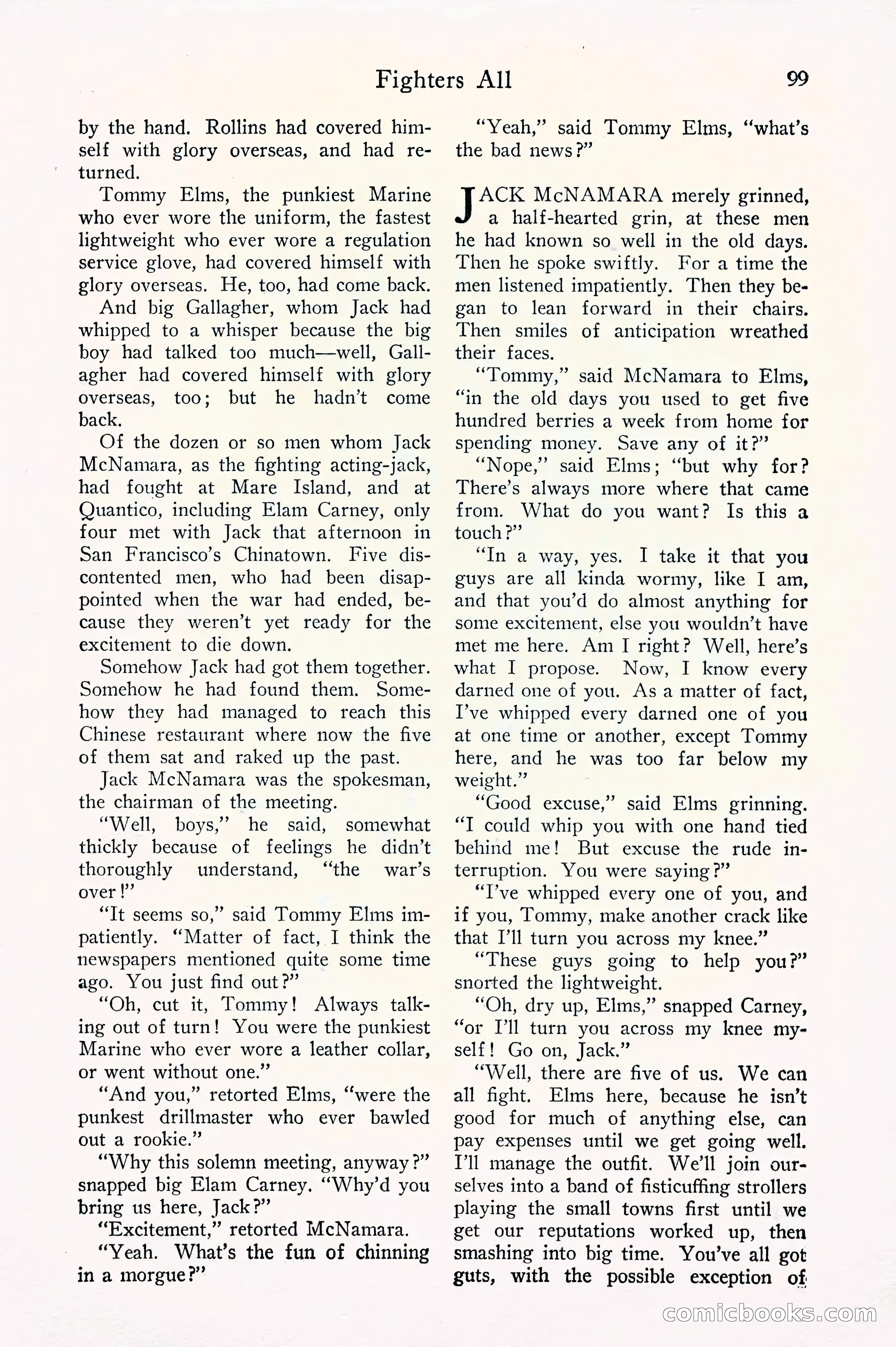 Fight Stories, September 1930 — page 101 of 133