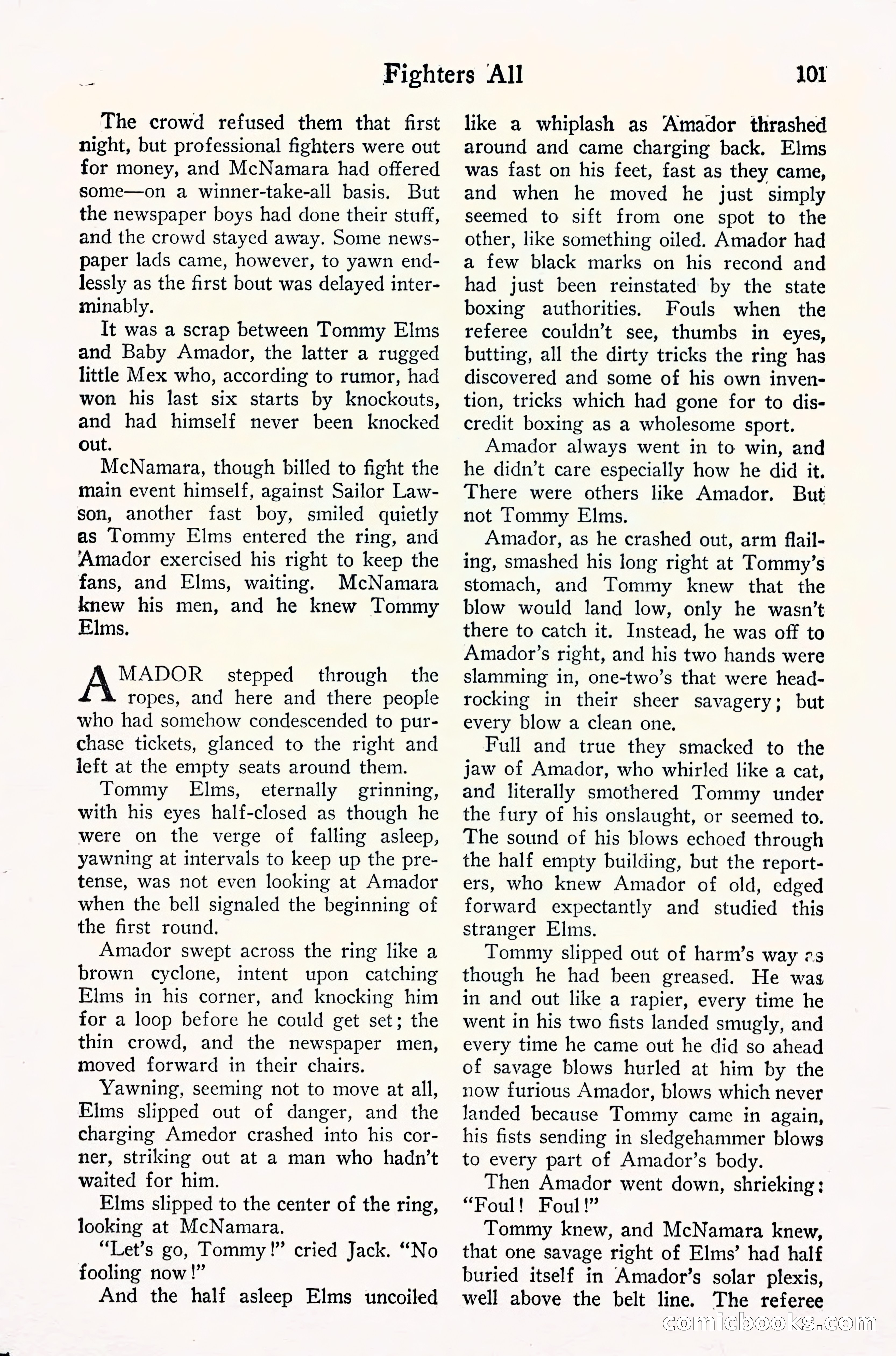 Fight Stories, September 1930 — page 103 of 133