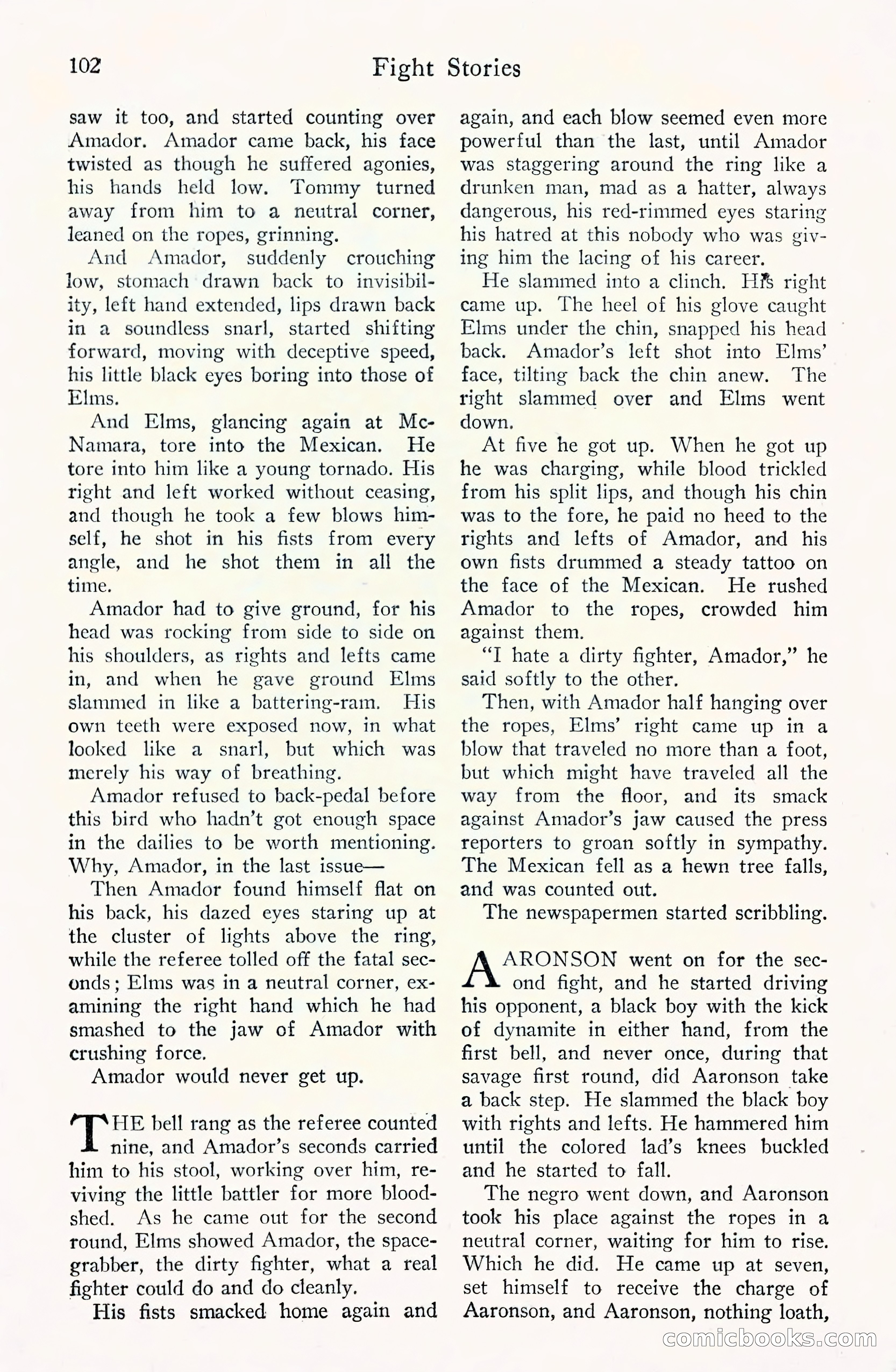 Fight Stories, September 1930 — page 104 of 133