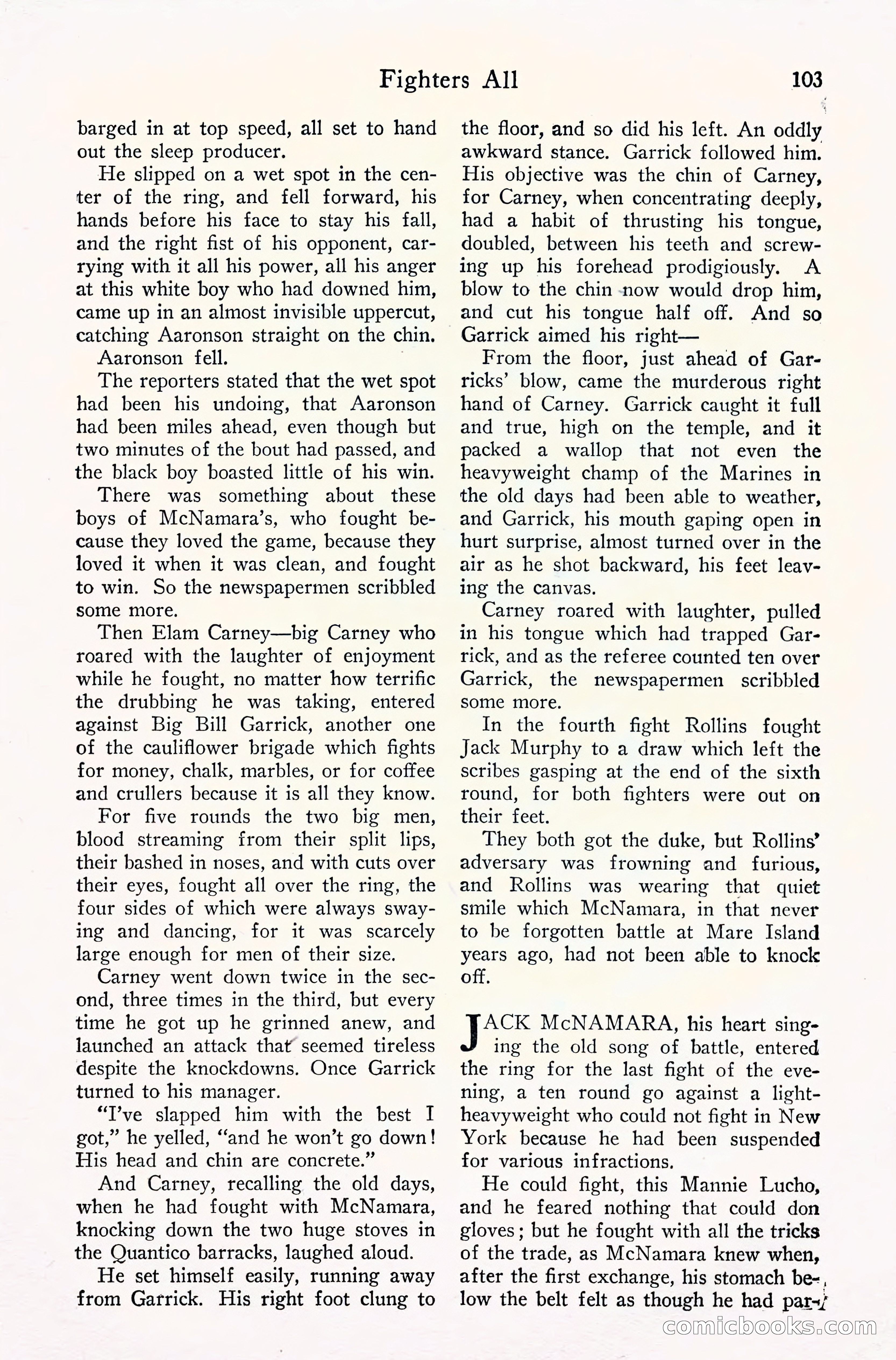 Fight Stories, September 1930 — page 105 of 133