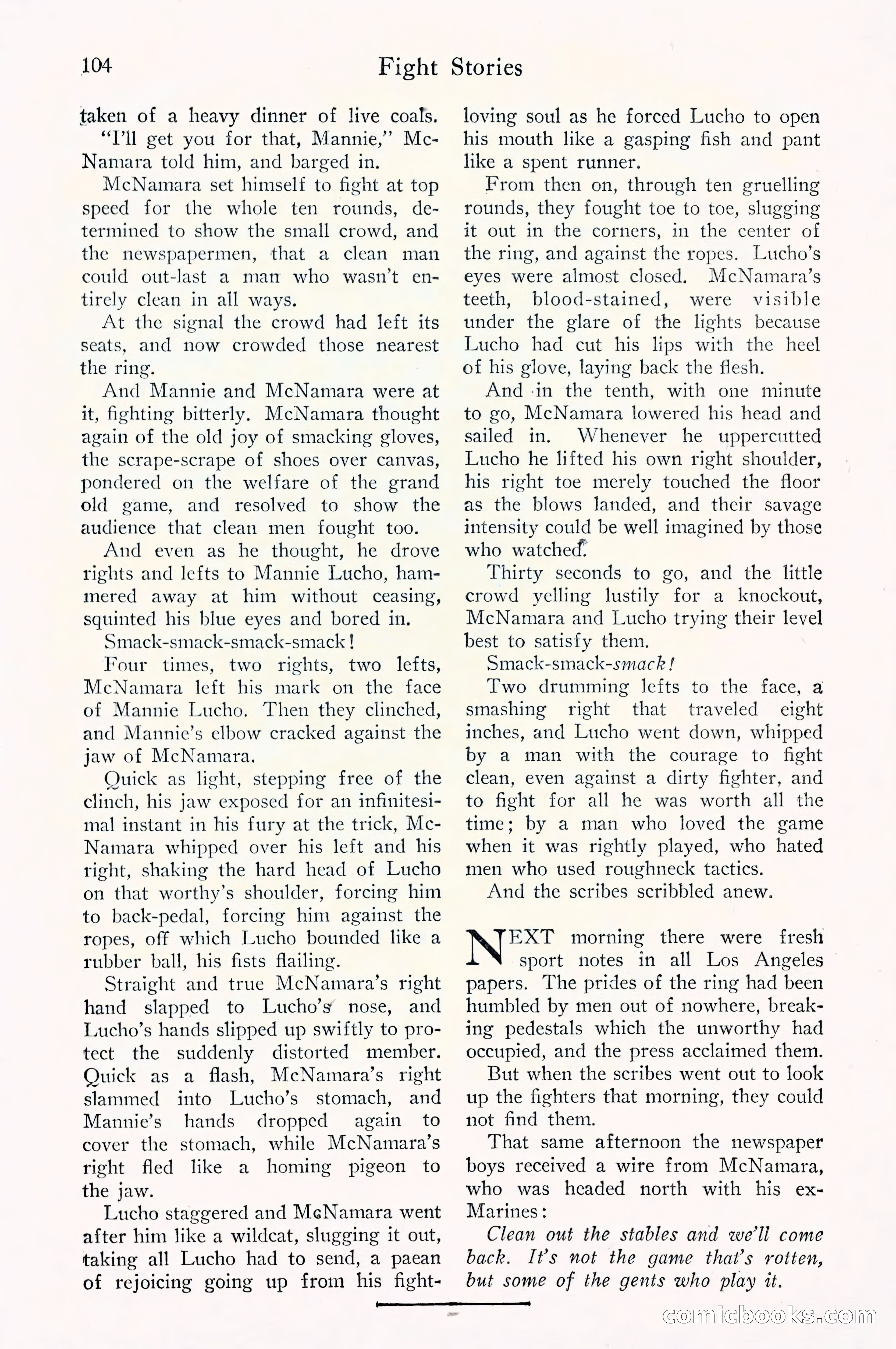 Fight Stories, September 1930 — page 106 of 133