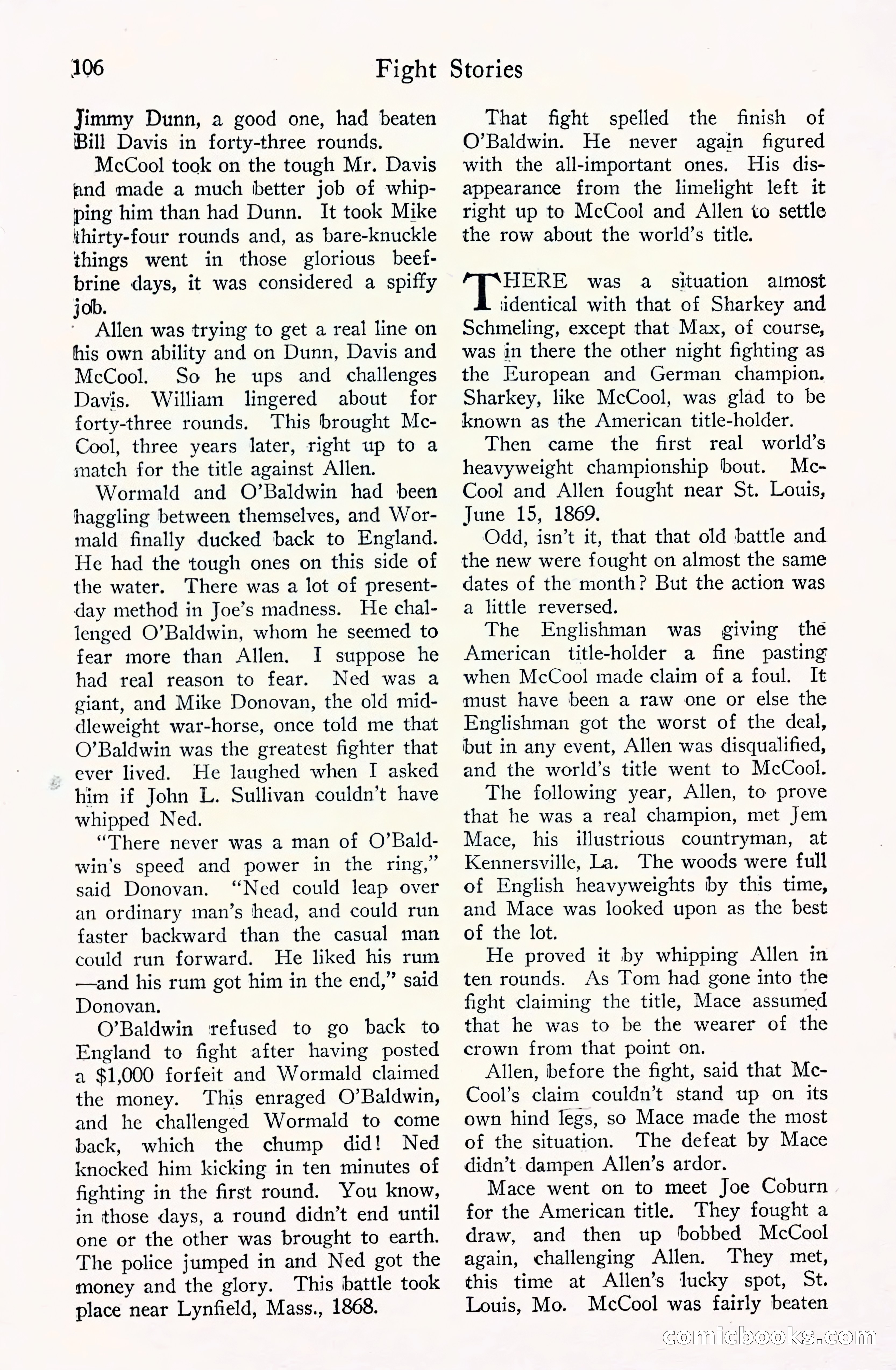 Fight Stories, September 1930 — page 108 of 133
