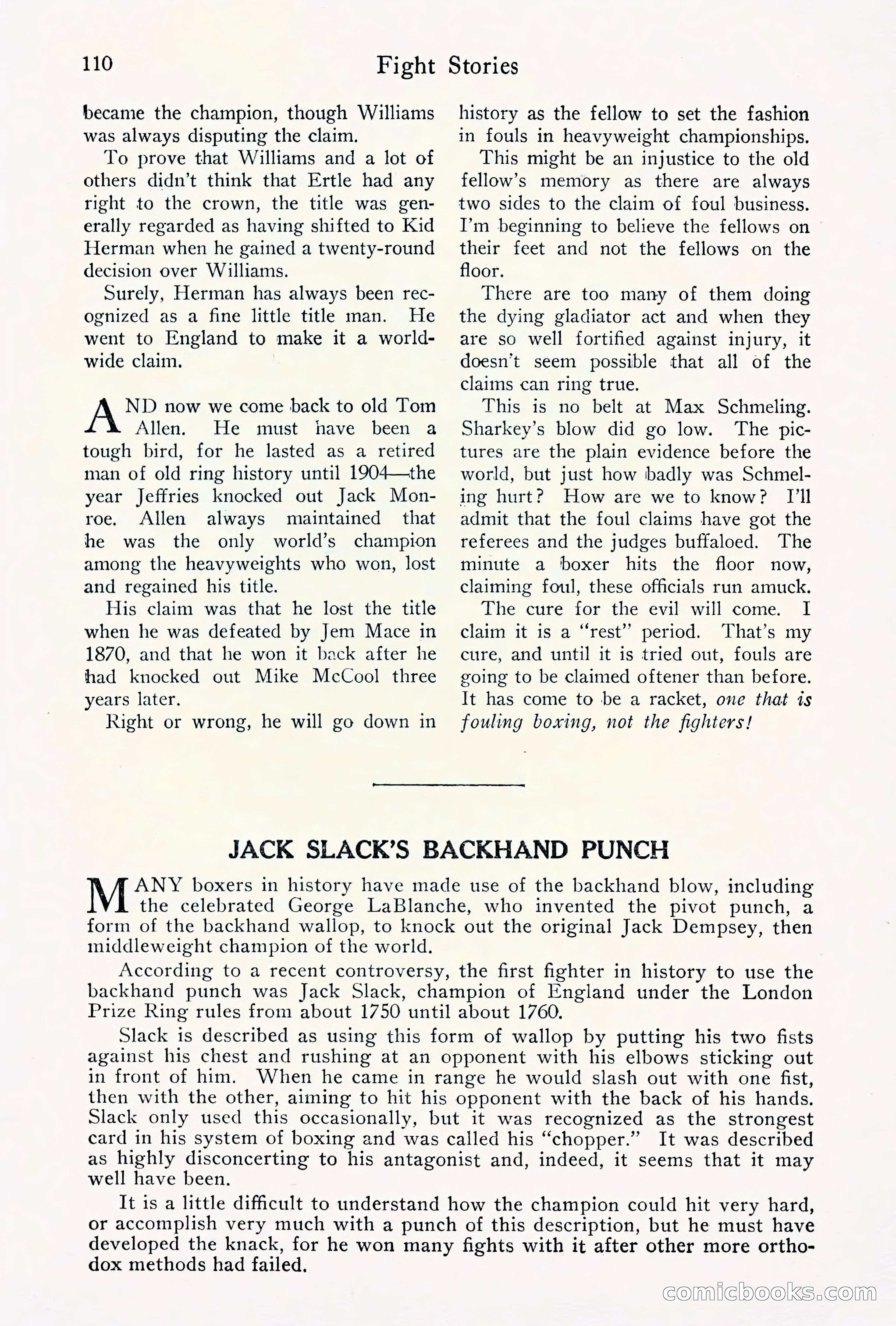 Fight Stories, September 1930 — page 112 of 133