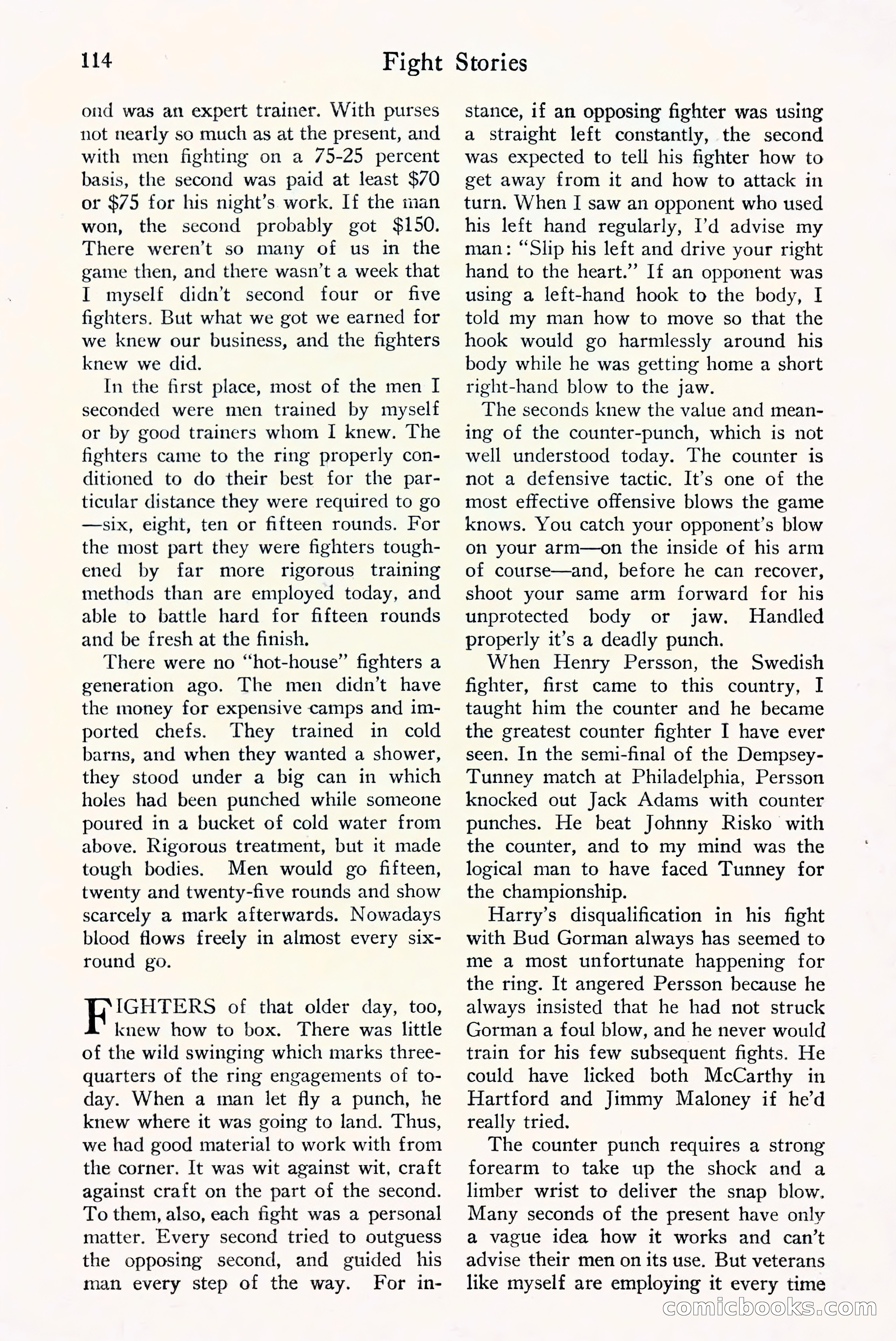 Fight Stories, September 1930 — page 116 of 133