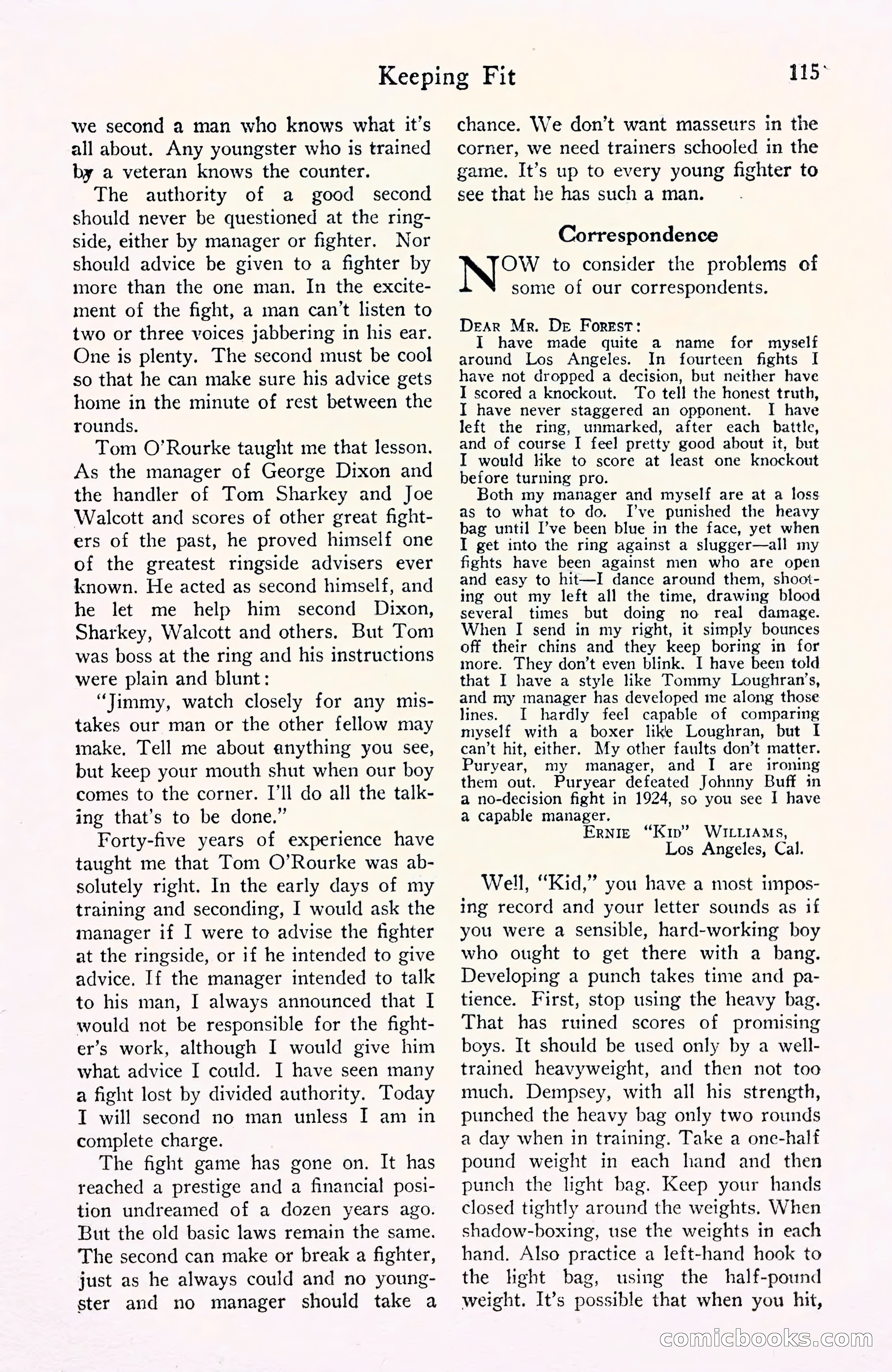 Fight Stories, September 1930 — page 117 of 133