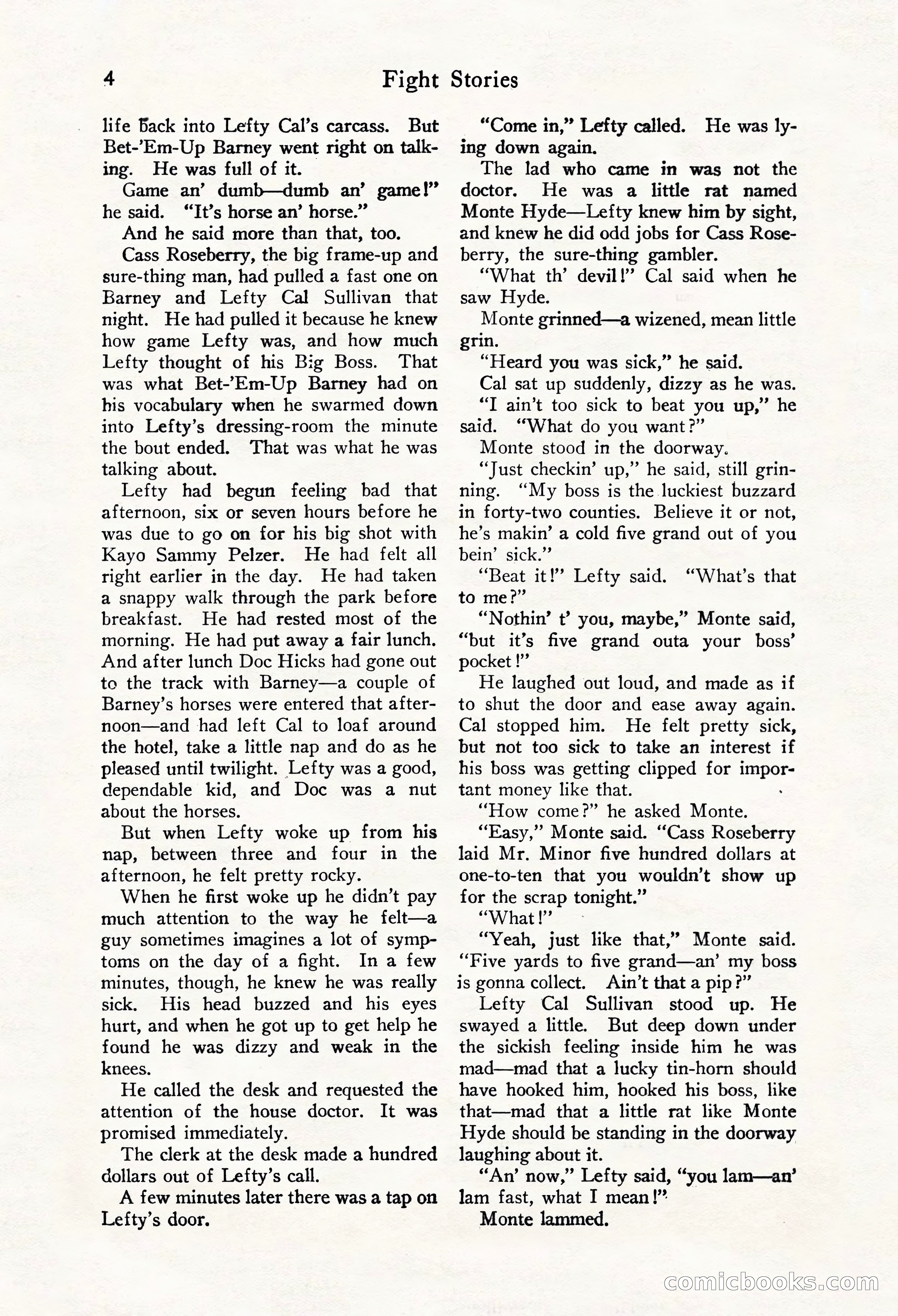 Fight Stories, October 1931 — page 6 of 132