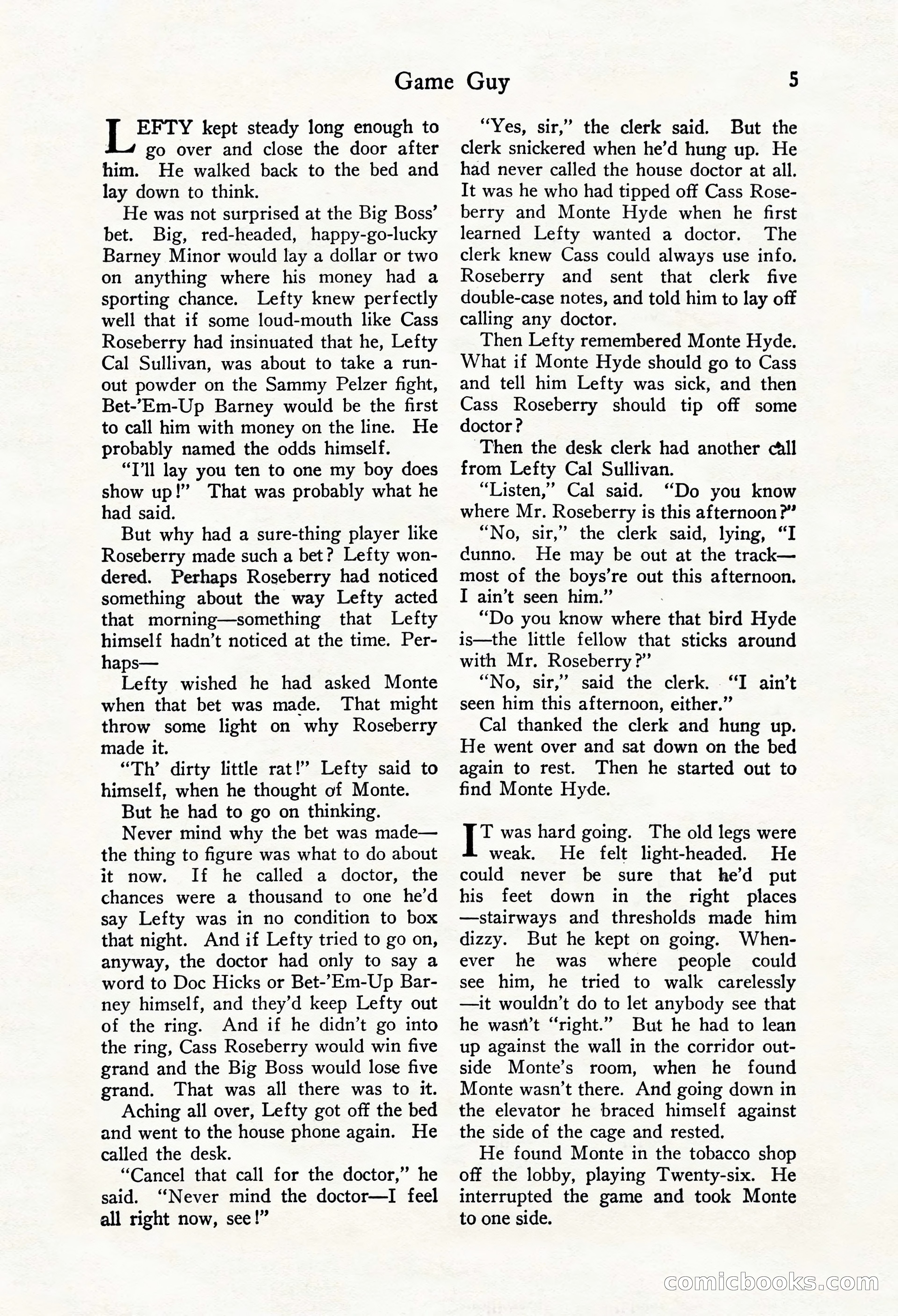 Fight Stories, October 1931 — page 7 of 132