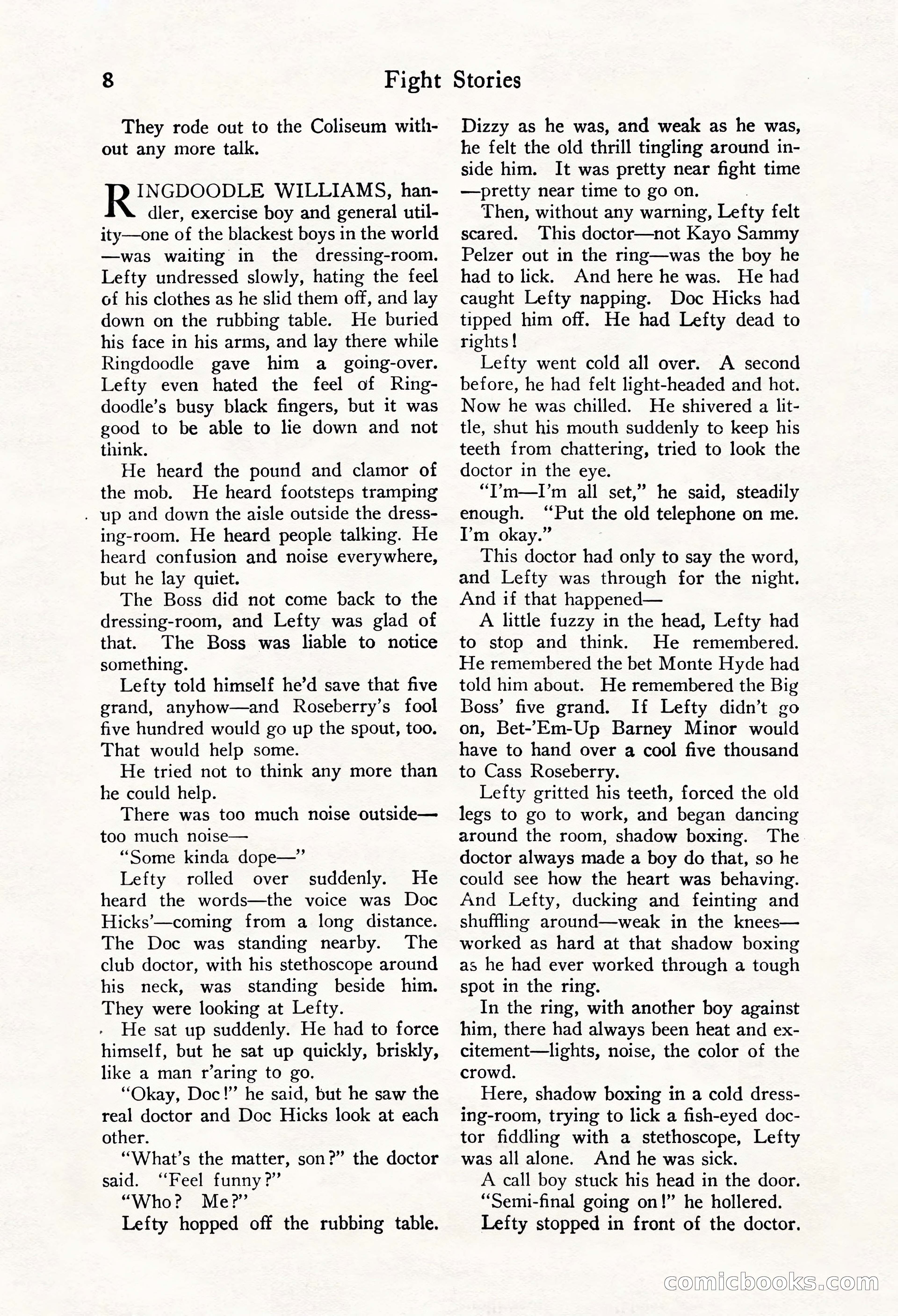 Fight Stories, October 1931 — page 10 of 132