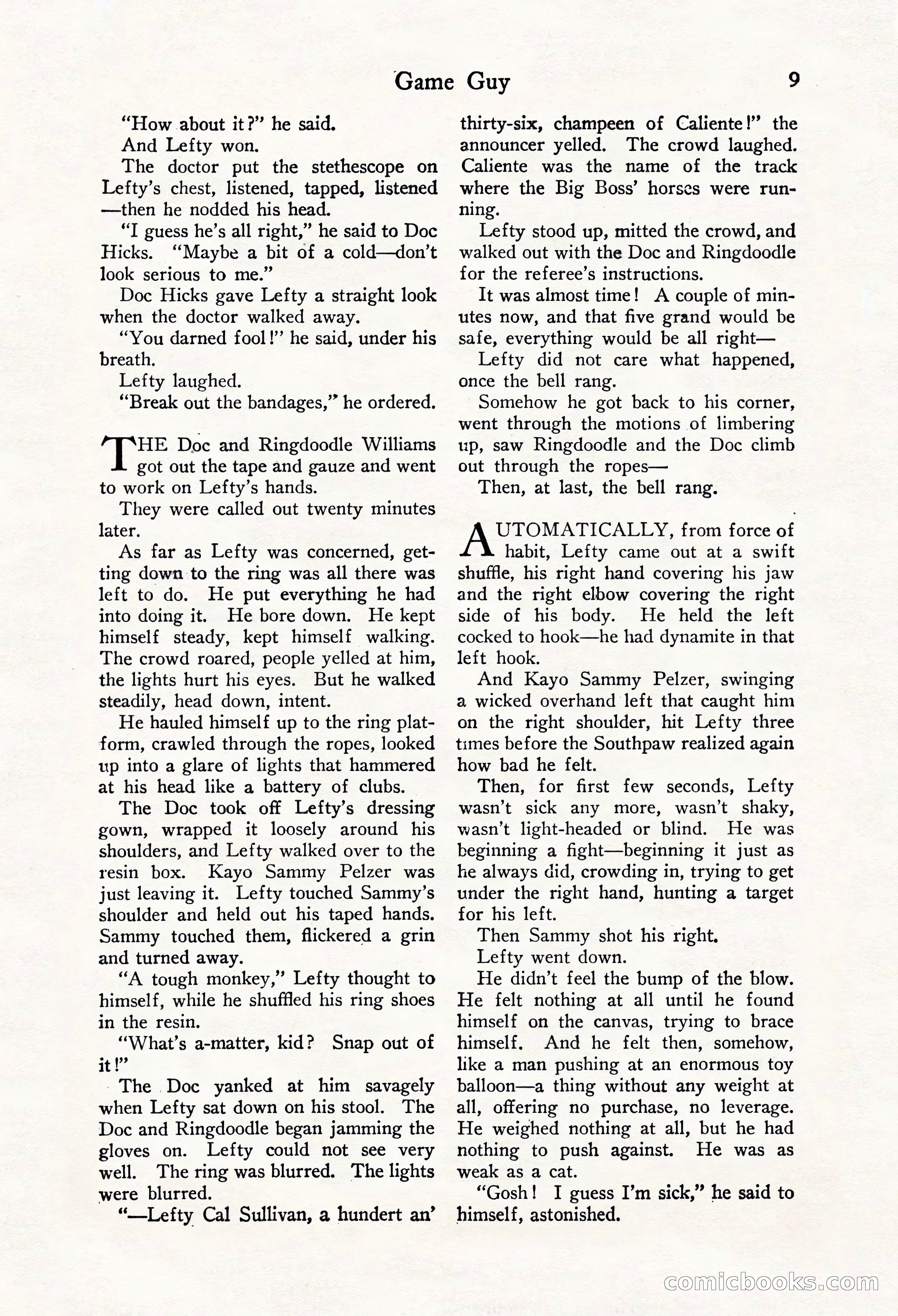Fight Stories, October 1931 — page 11 of 132