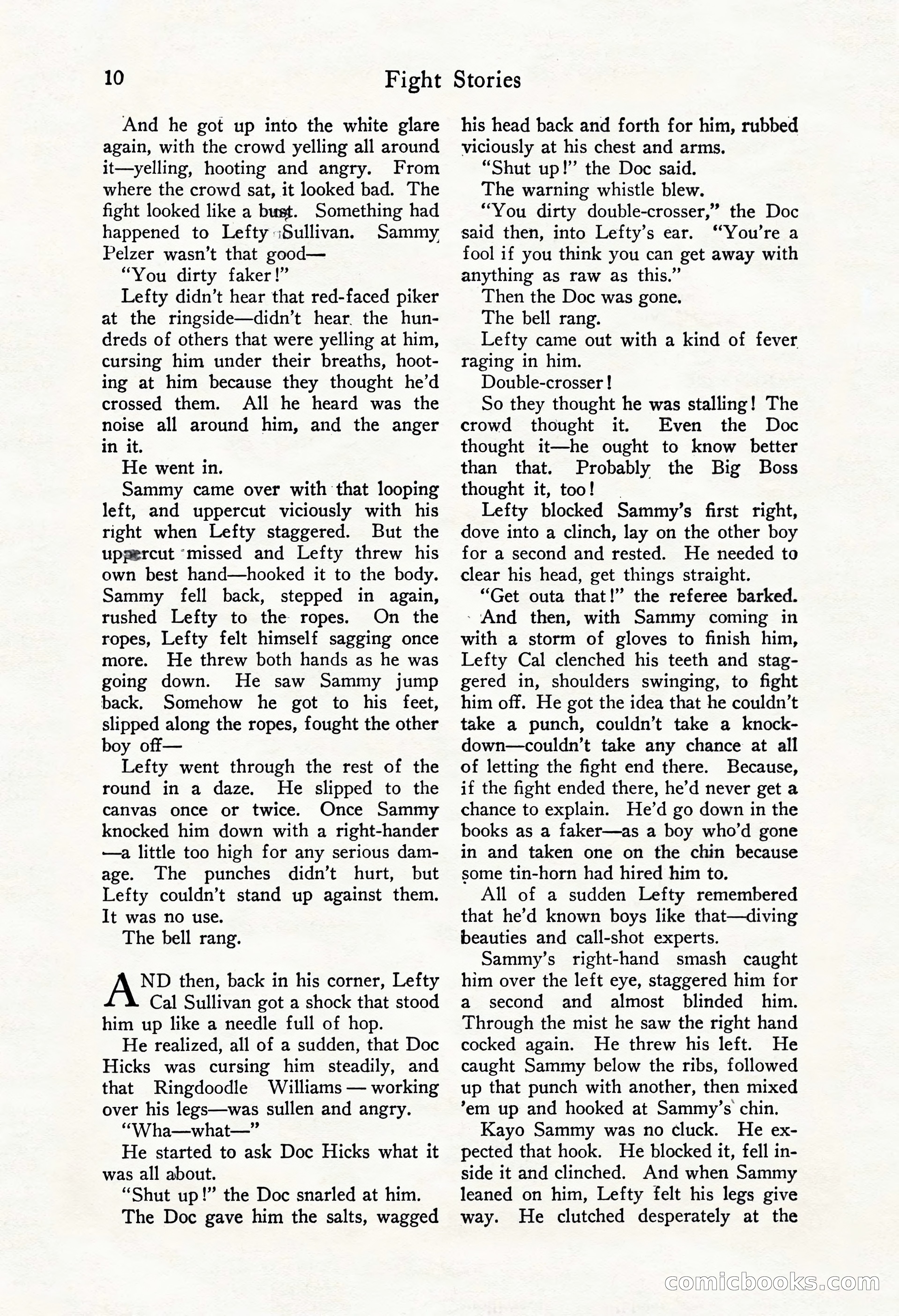 Fight Stories, October 1931 — page 12 of 132