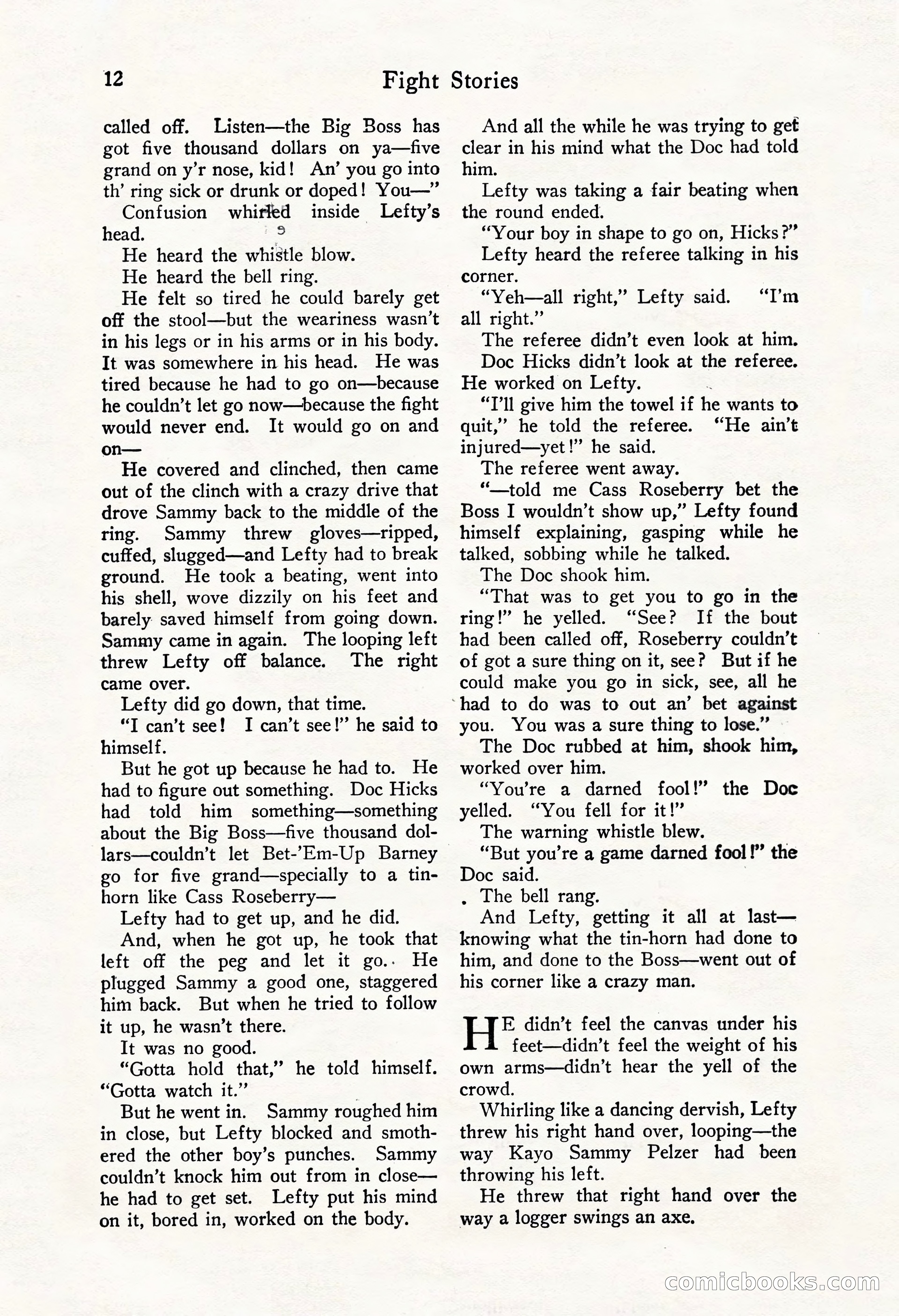 Fight Stories, October 1931 — page 14 of 132