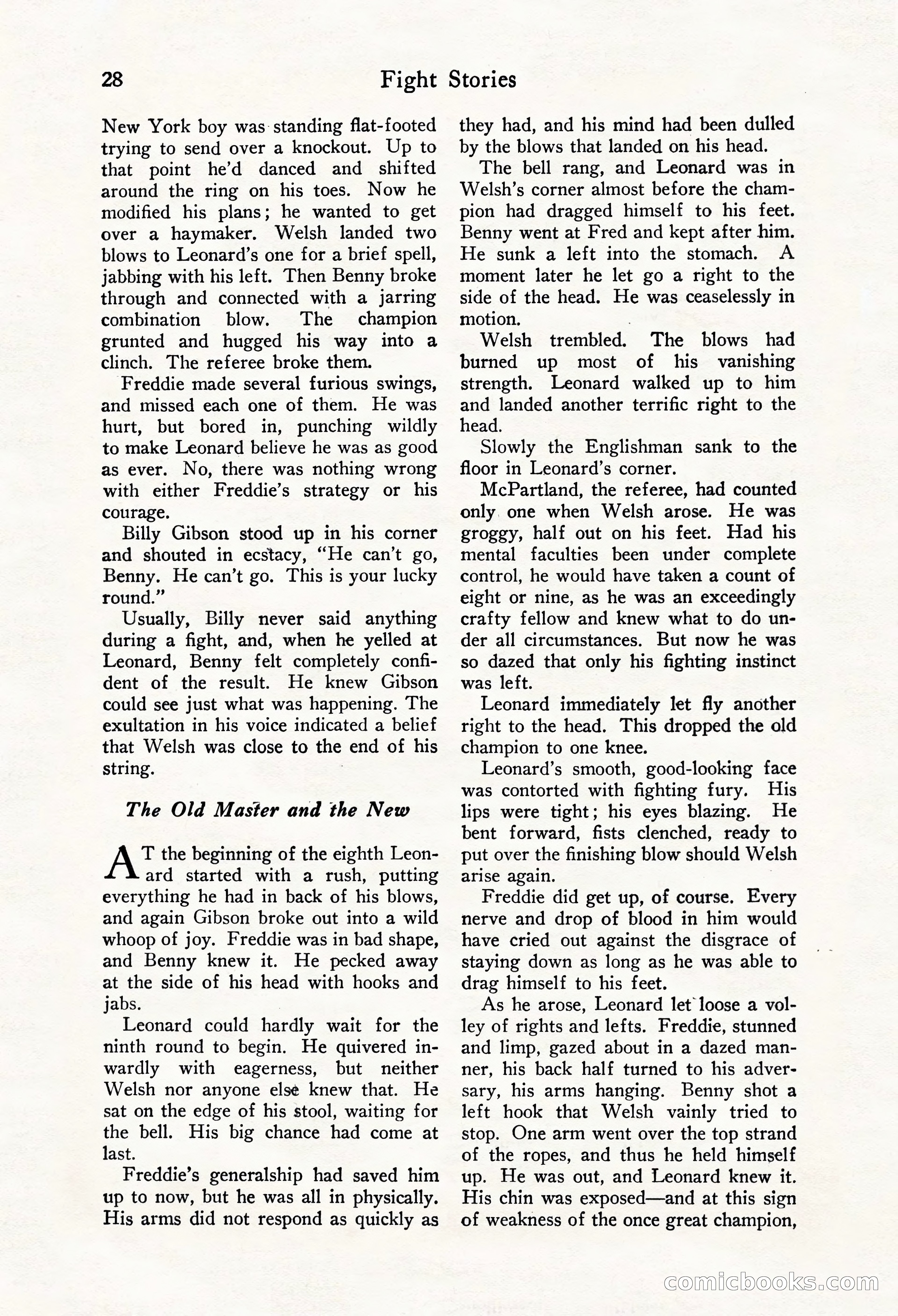 Fight Stories, October 1931 — page 30 of 132