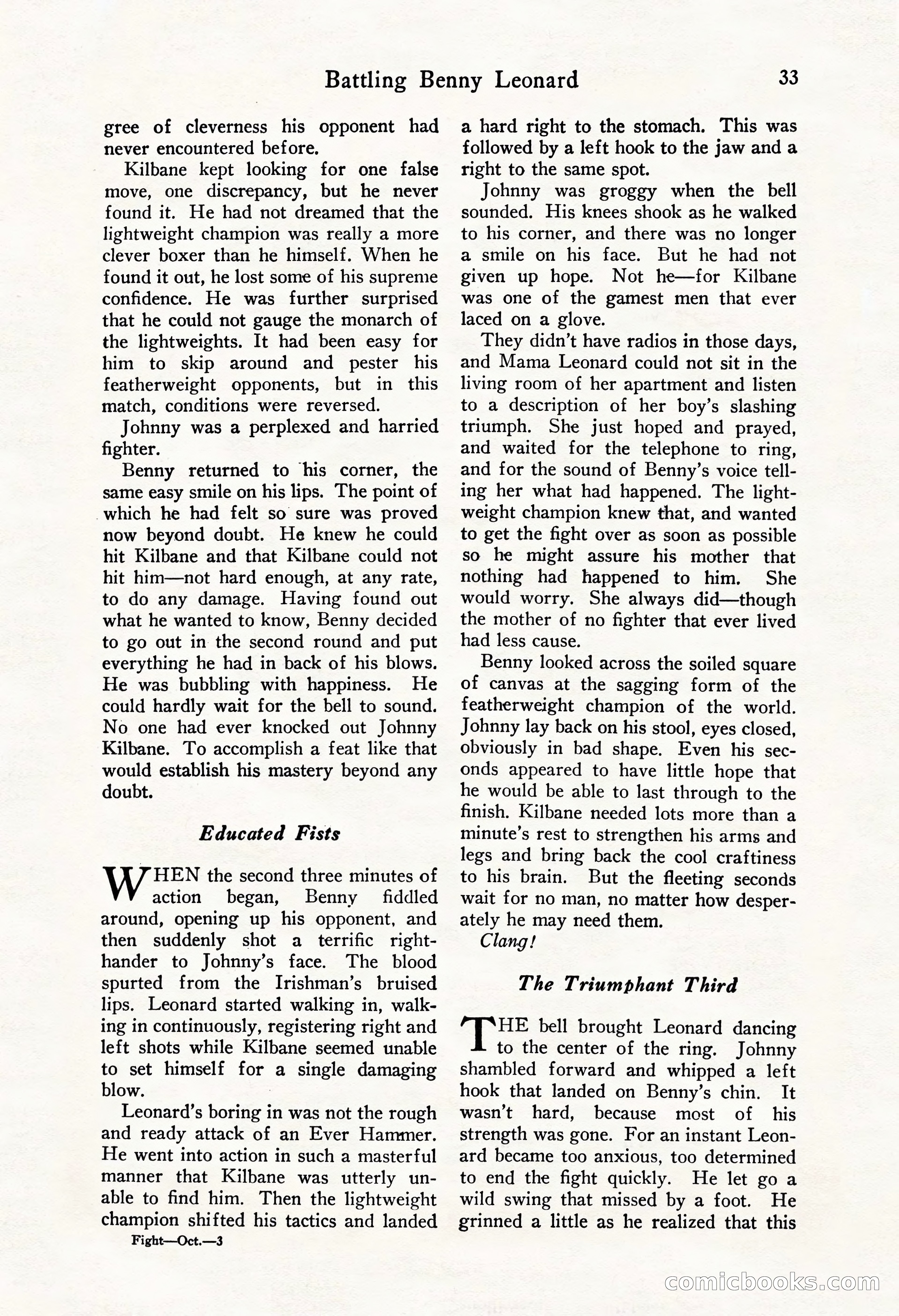 Fight Stories, October 1931 — page 35 of 132