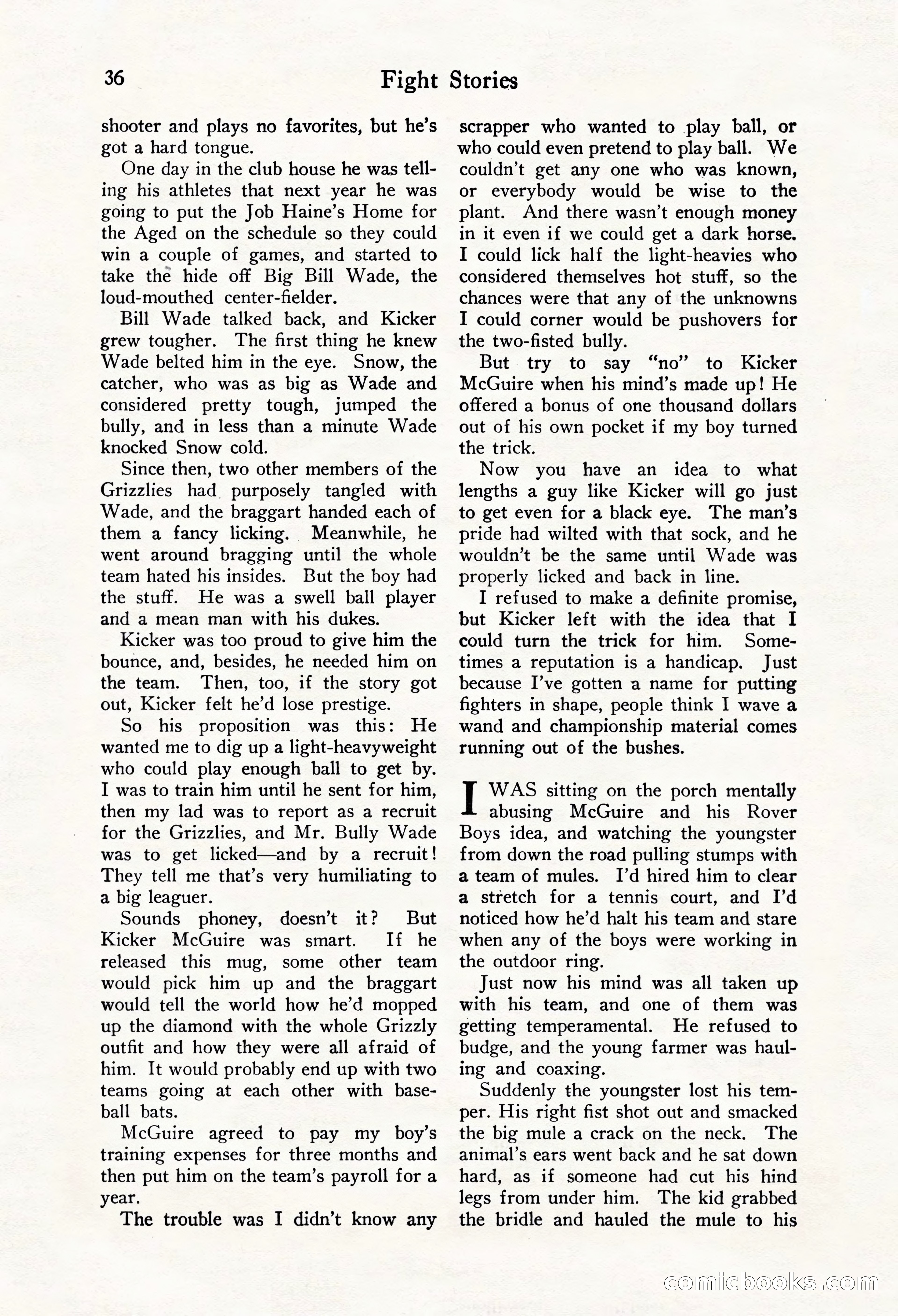 Fight Stories, October 1931 — page 38 of 132