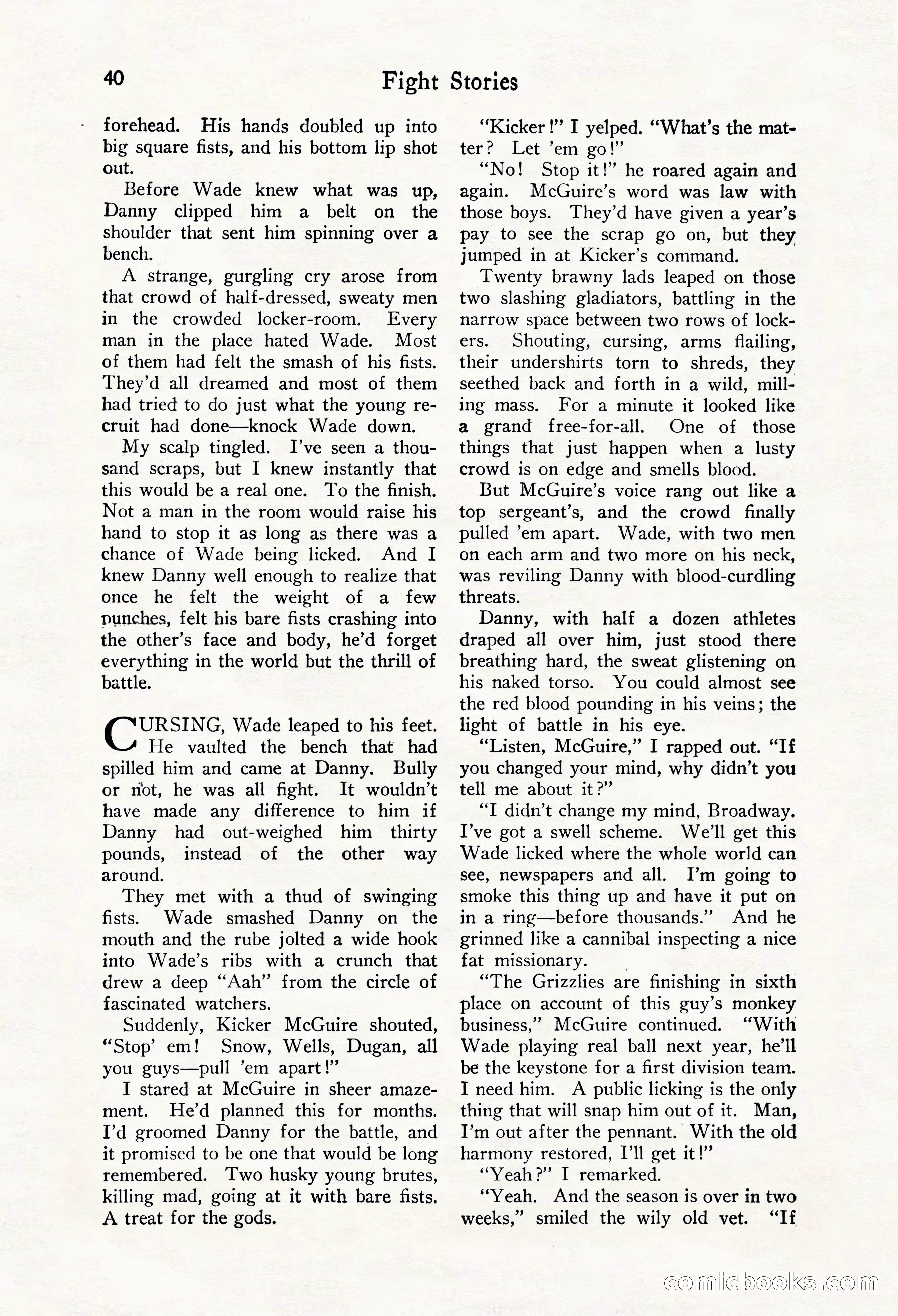 Fight Stories, October 1931 — page 42 of 132