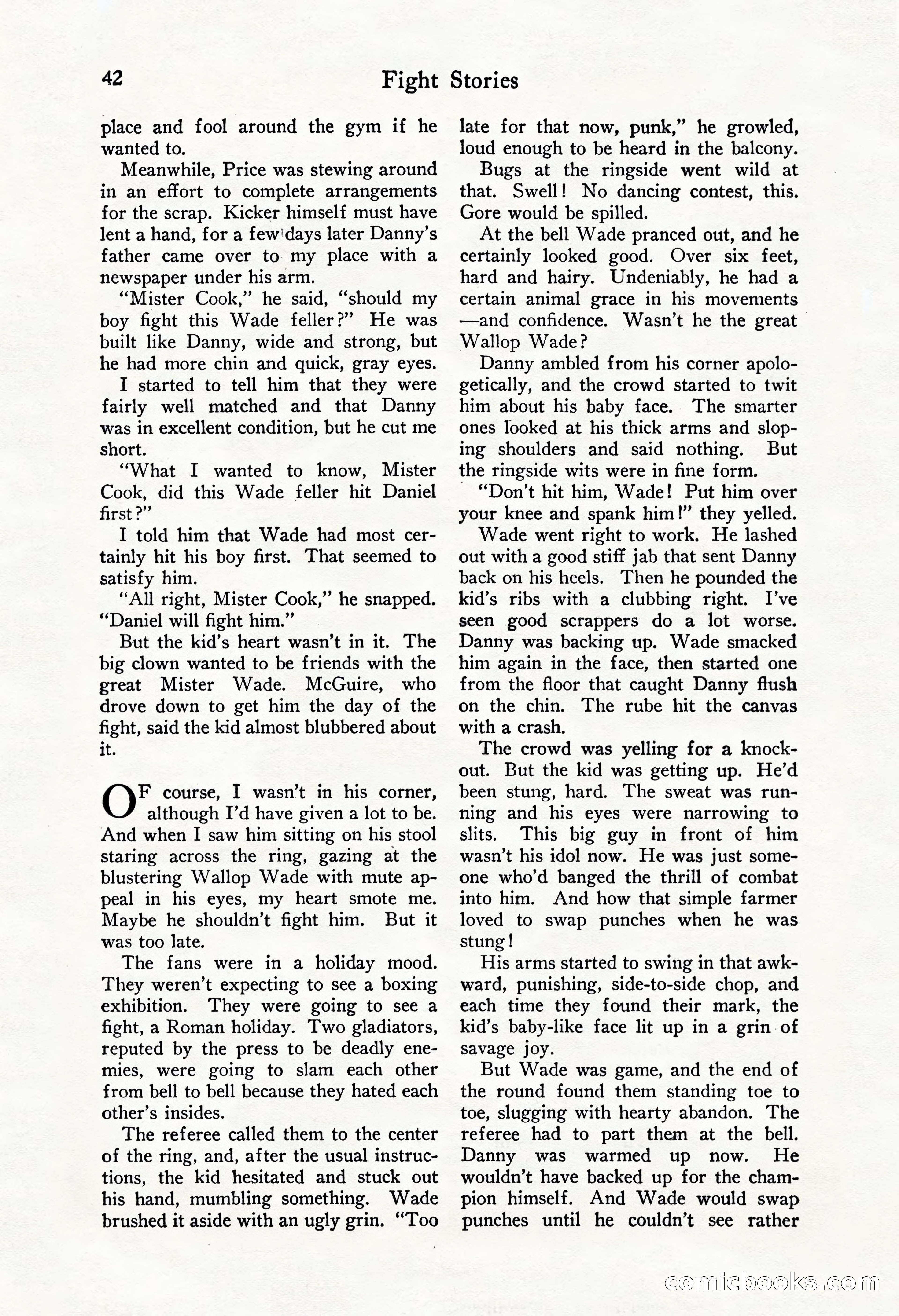 Fight Stories, October 1931 — page 44 of 132