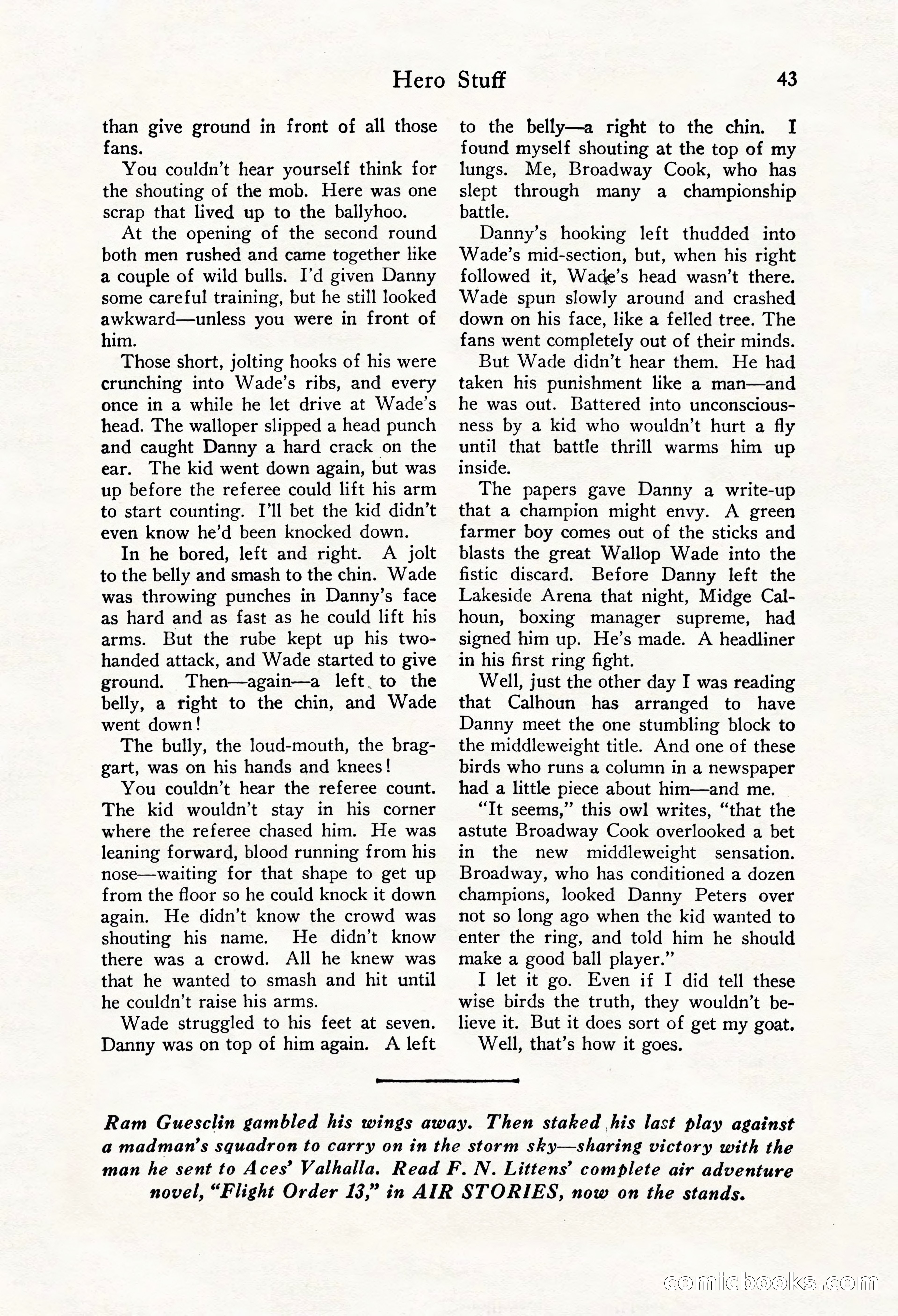 Fight Stories, October 1931 — page 45 of 132